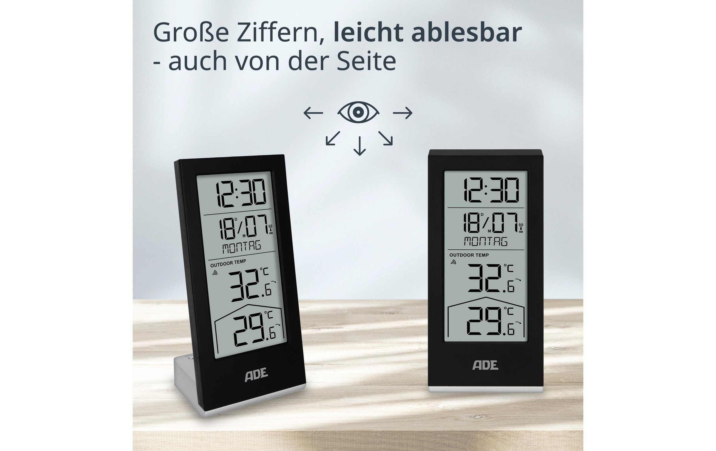 ADE Funkwetterstation »mit Funk-Aussensensor«