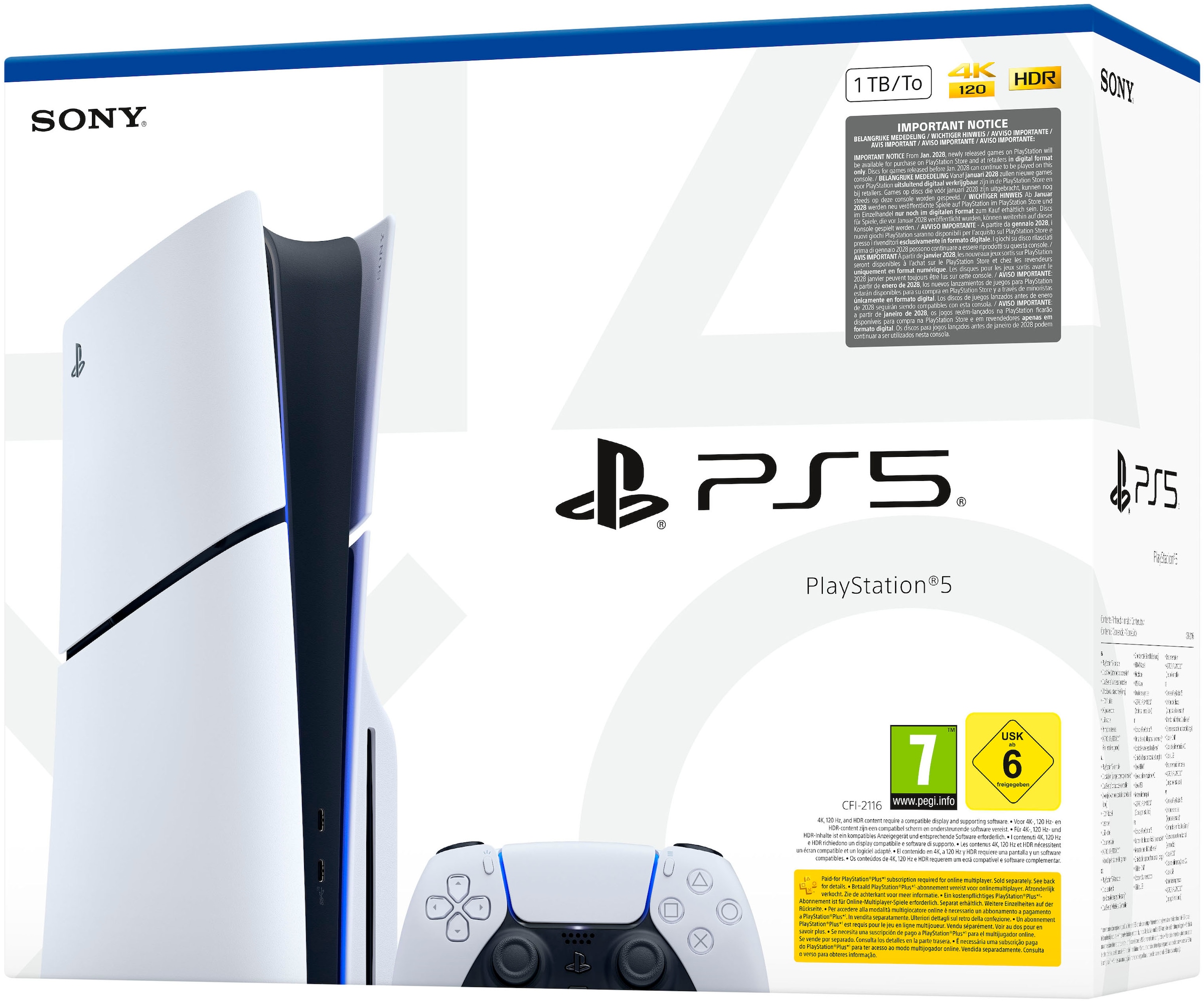 PlayStation 5 Set de consoles »PS5 Disk Edition (Slim) + Star Wars Outlaws« 1.000 Go 1 To