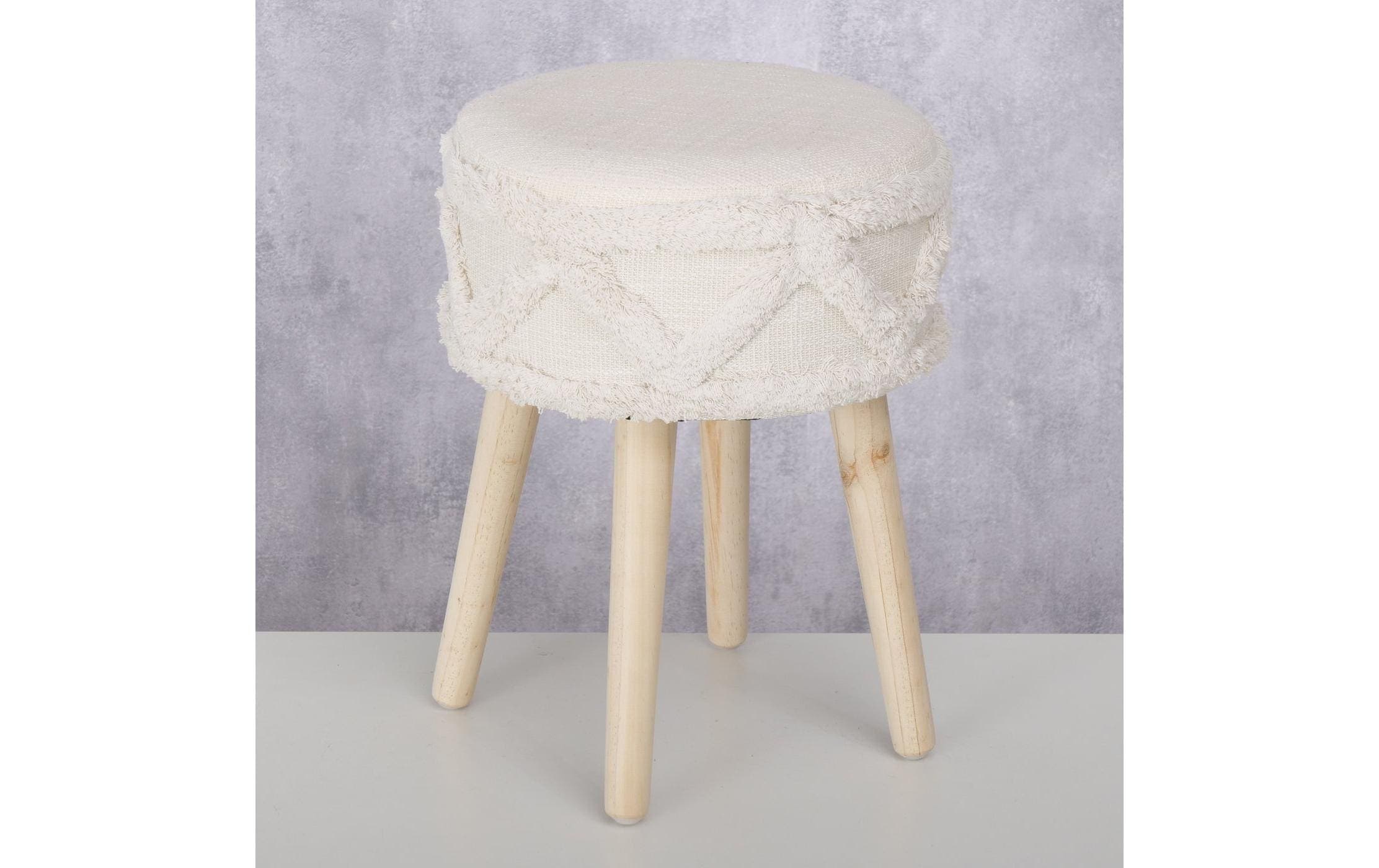 BOLTZE Hocker »Dali MDF/Kiefer, Natur/Cremeweiss«