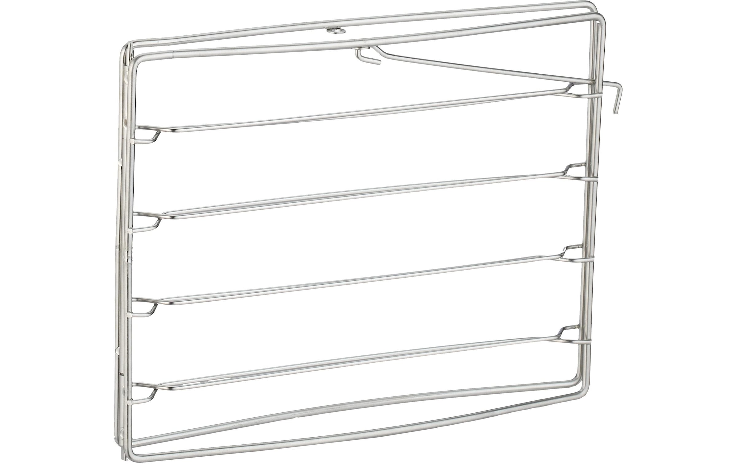 relaxdays Pizzablech »4er-Set mit Gestell« Edelstahl | Stahl