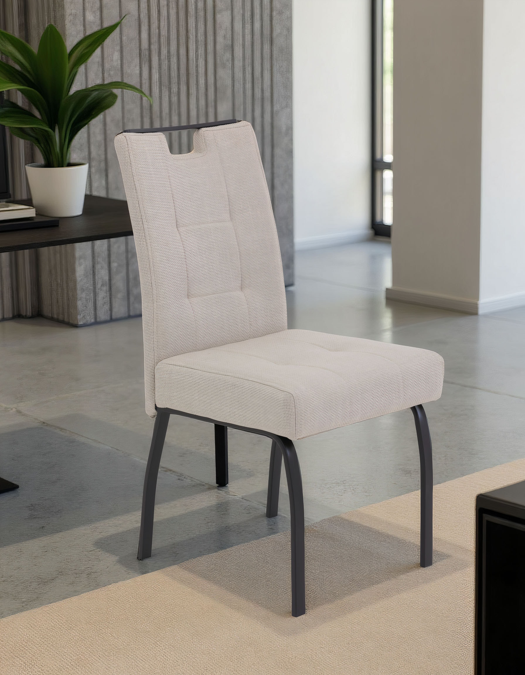 HELA Chaise à 4 pieds »LINZ, Esszimmerstuhl, Komfortstuhl« (Ensemble) 2 cuisXL-Sitz,elegante Griffleiste,Komfortsitz mit Federkern,140kg belastbar