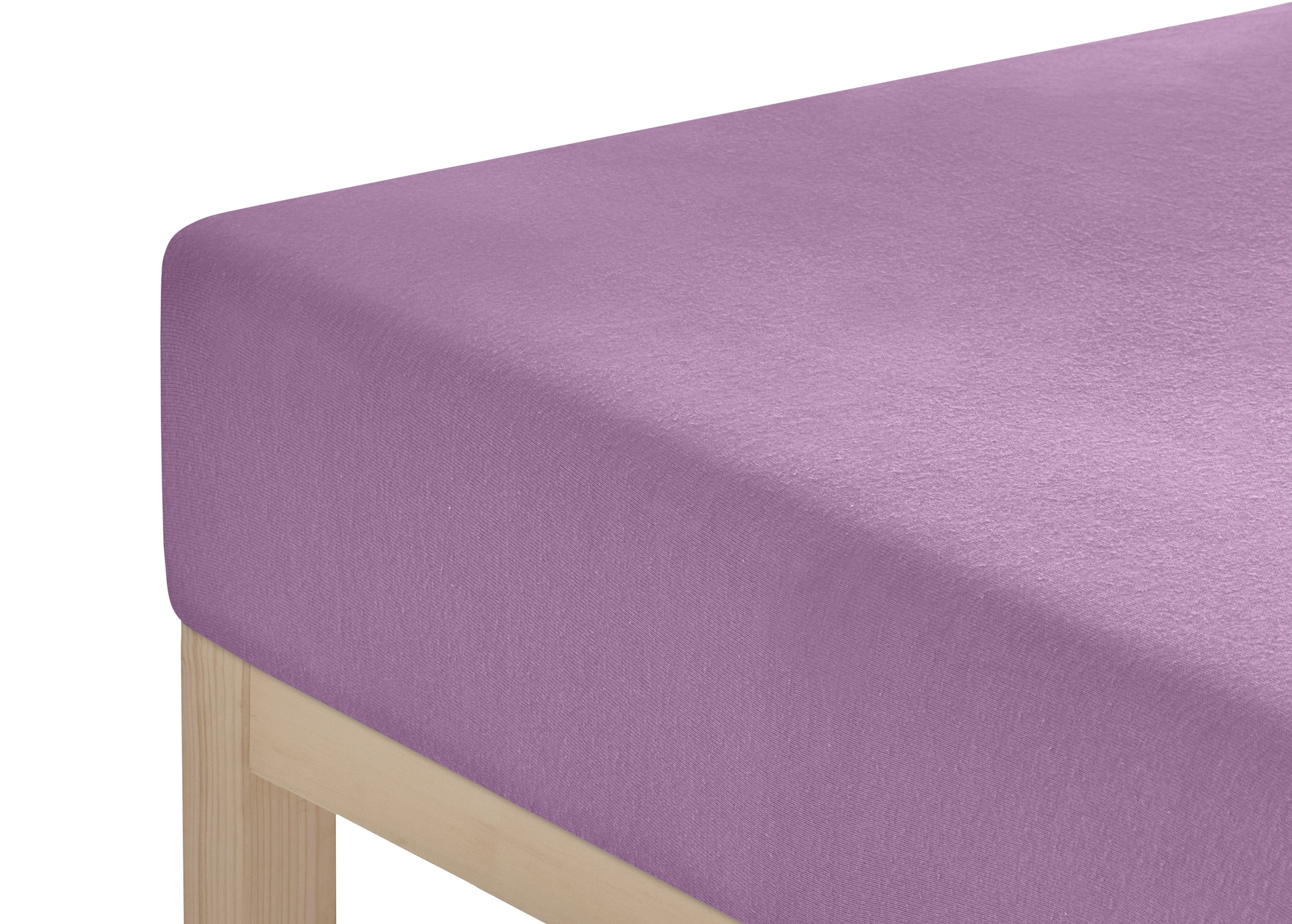 my home Spannbettlaken »Litschi«, (1 St.), für Topper auf Boxspringbetten geeignet, 100% Baumwolle, Topper Spannbettlaken aus Jersey mit Gummizug, Made in Green zertifiziert