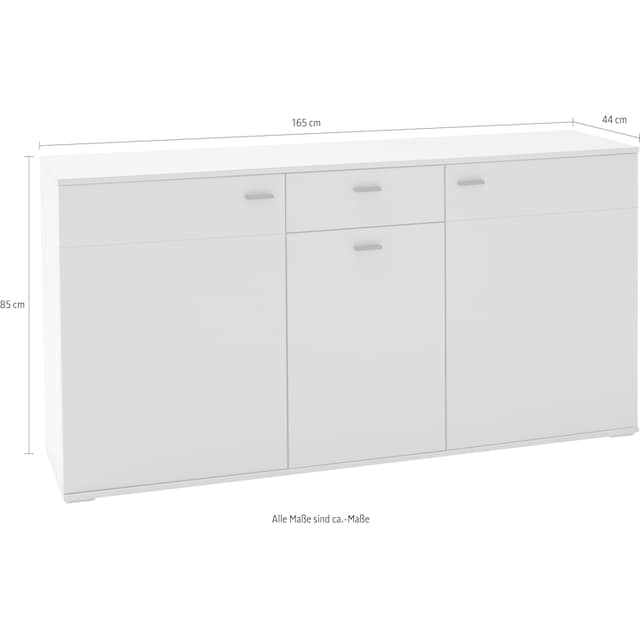 MCA furniture Sideboard »Zadar«, Wohnzimmerschrank in Arktis Grau 165 cm  breit bequem kaufen