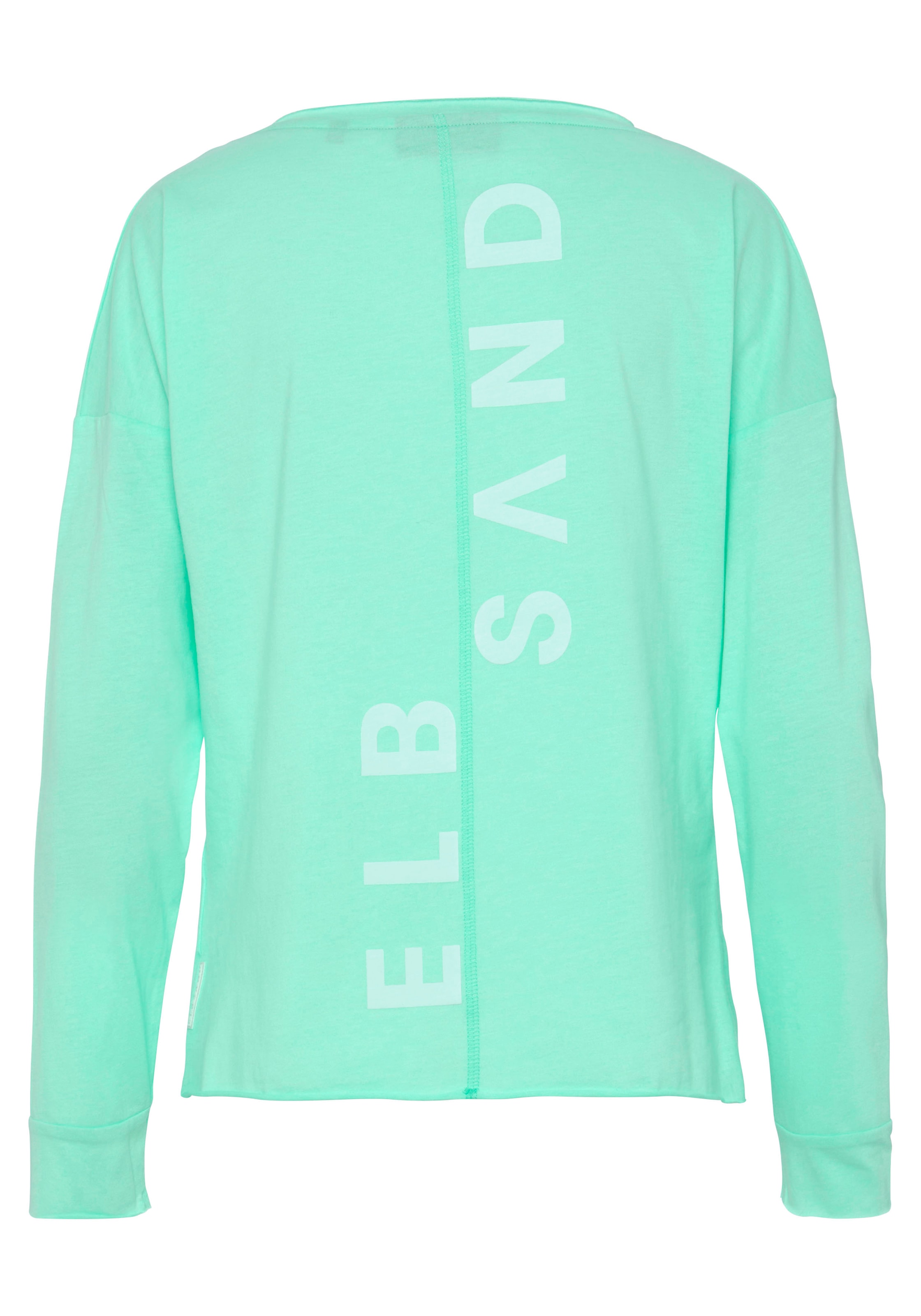 Elbsand Langarmshirt »Raina« mit Logoprint hinten, Longsleeve aus Baumwoll-Mix