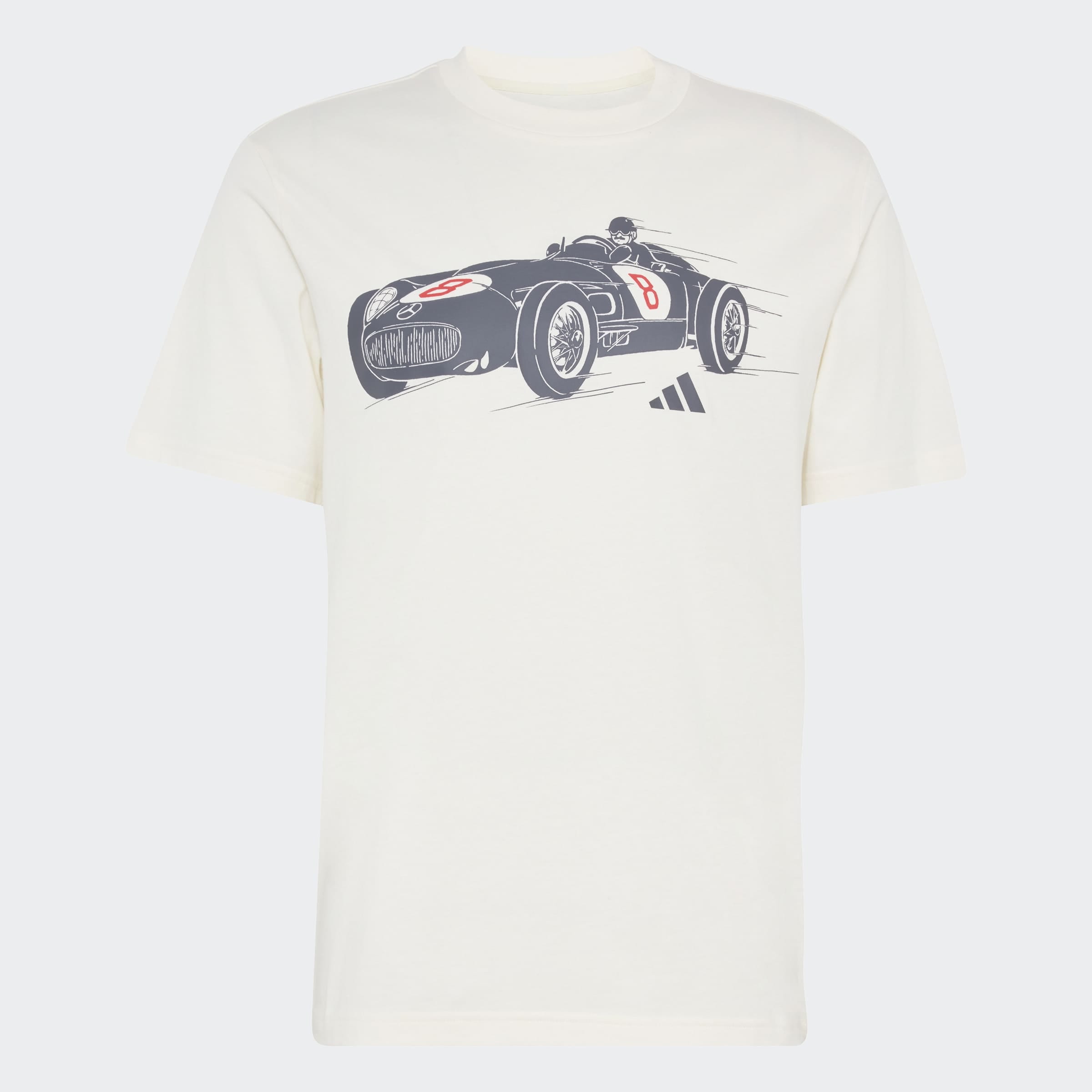adidas Performance T-shirt »MERCEDES-AMG PETRONAS FORMULA 1 TEAM SILVER ARROWS 1955, GRAFIK« Pour adultes, col rond, sans fermeture, en coton