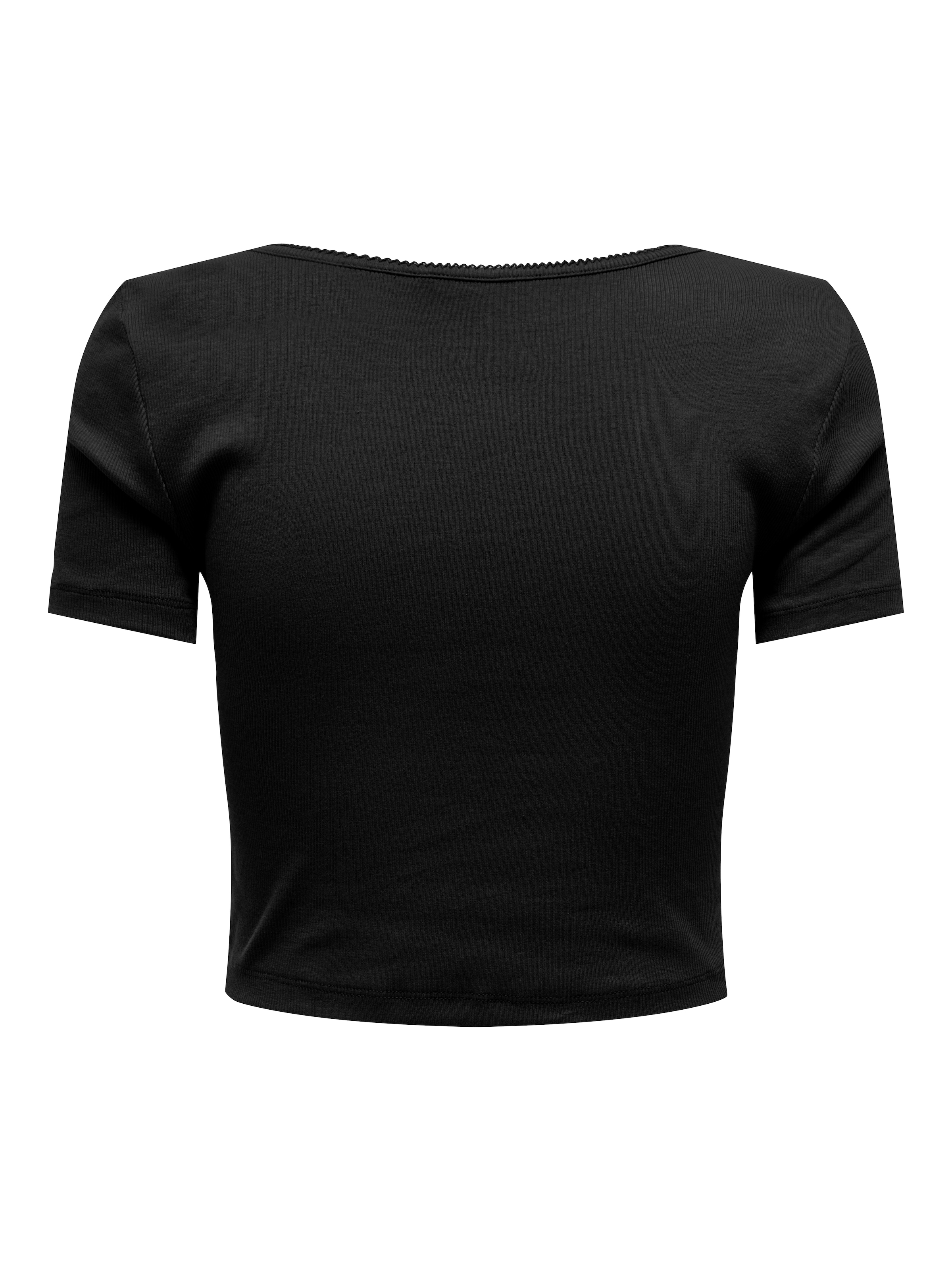 ONLY T-shirt à manches courtes »ONLBETTY LIFE S/S SCALLOP V-NECK CC JRS« mit Raffung am Ausschnitt