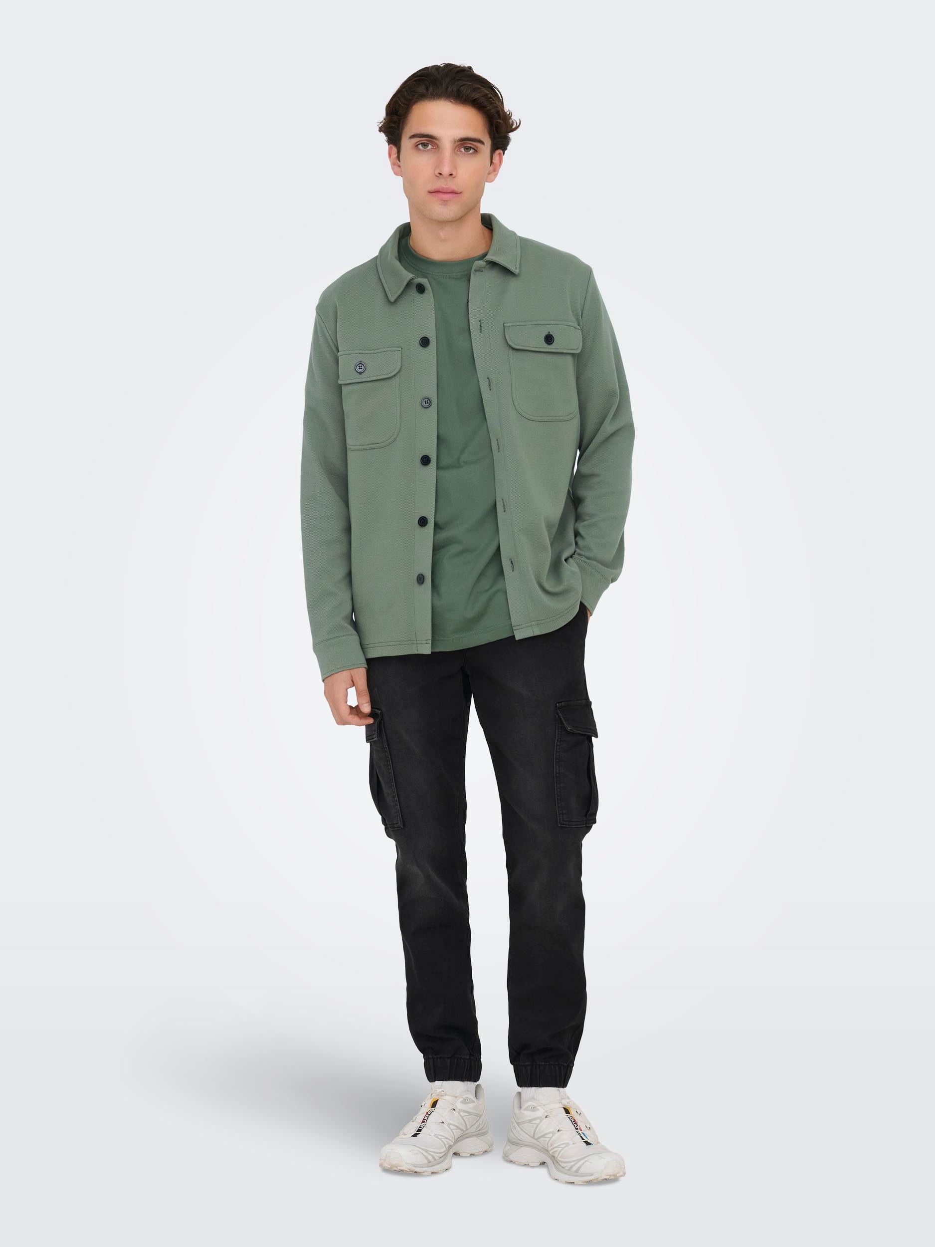 ONLY & SONS Langarmhemd »ONSNEWKODYL OVERSHIRT SWEAT NOOS«