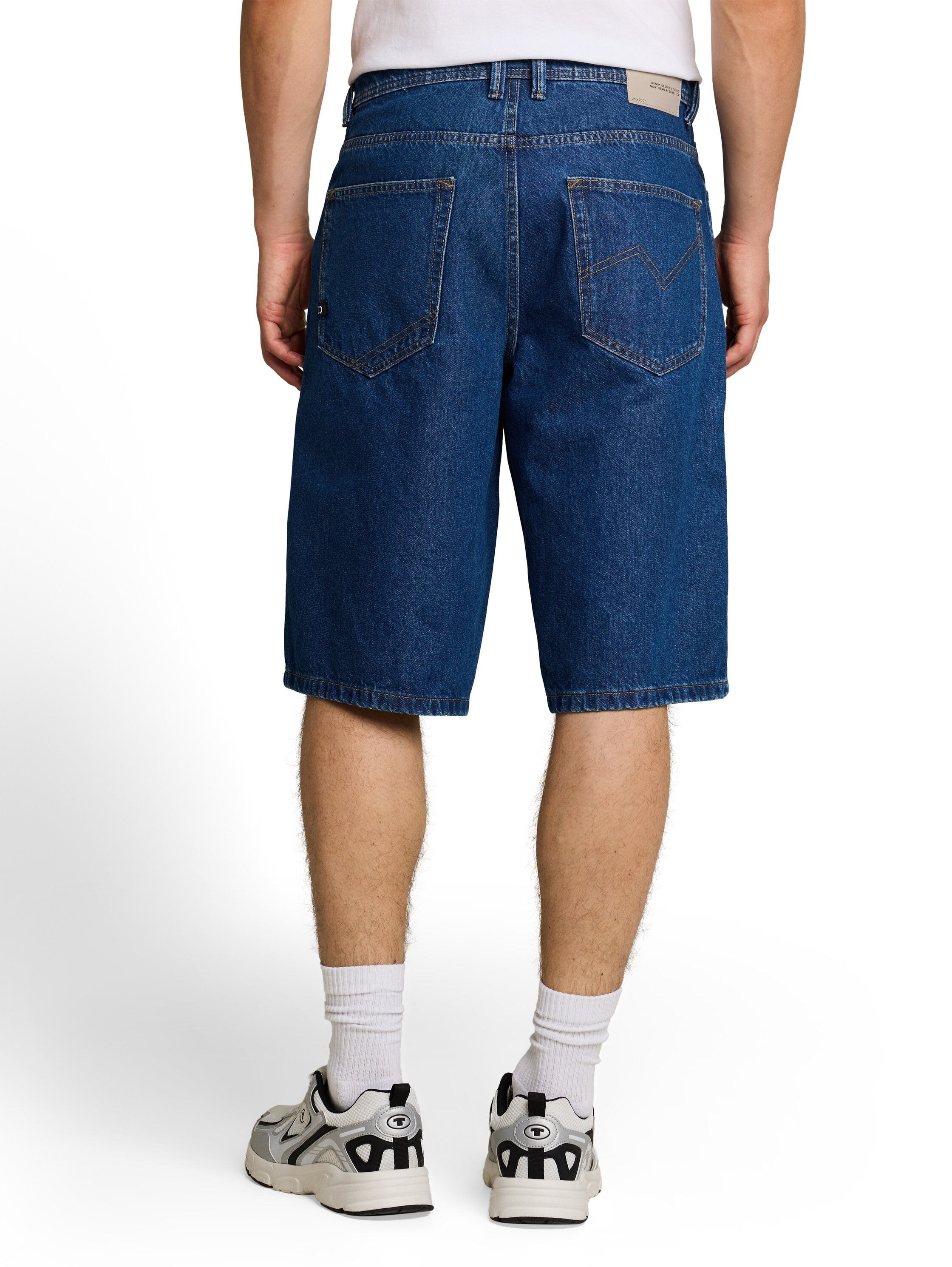 TOM TAILOR Denim Short en jean en coton, avec passants de ceinture