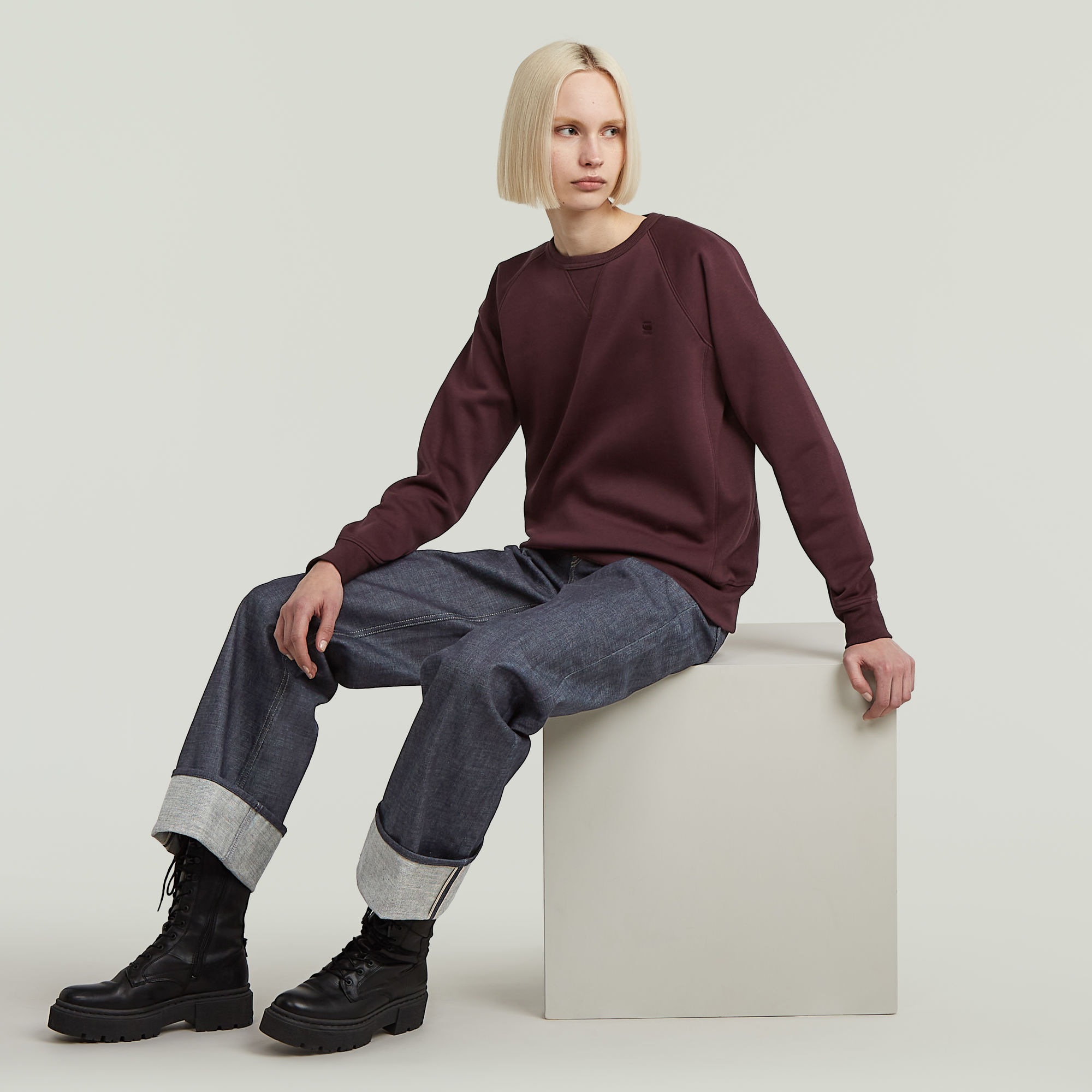 G-STAR Sweatshirt »Premium core 2.0«, mit Einsatz am Ausschnitt
