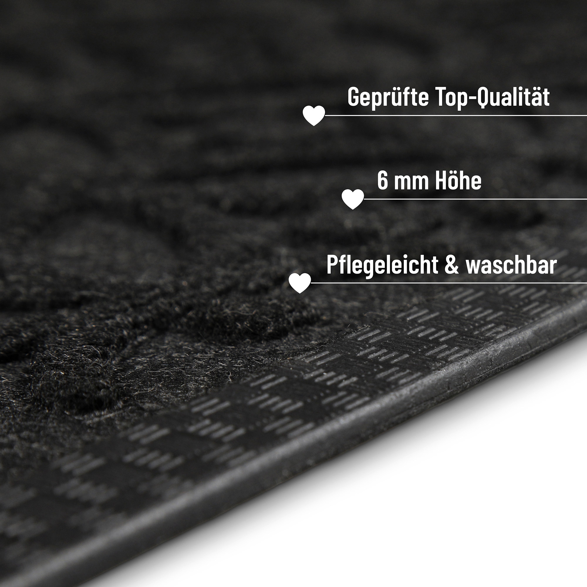 Wecon home Fussmatte »Midnight Mosaic«, rechteckig, 4 mm Höhe, pflegeleicht, rutschfest, Ornamente, Innen & Aussen, Schmutzfangmatte