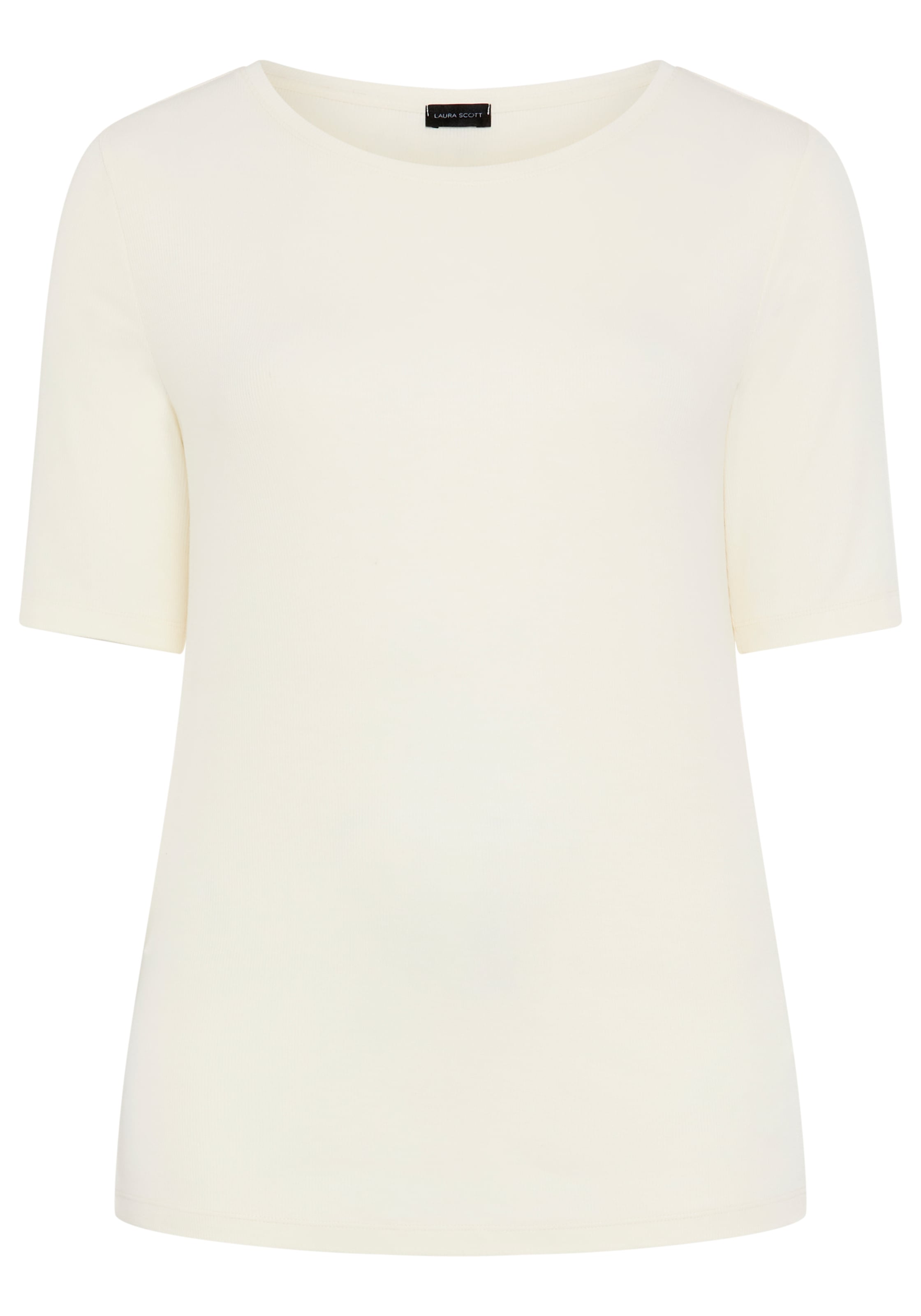 Laura Scott CURVE T-shirt im Basic-Stil, mit Rundhalsausschnitt, aus elastischem Single Jersey