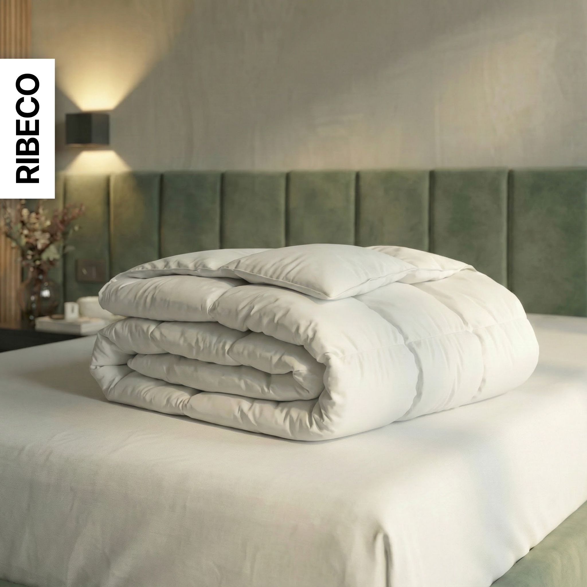 RIBECO Couette en duvet »Johanna, Bettdecke in 135x200 und 155x220cm und weiteren Grössen« léger Füllung 80 duvet 20 plumes 1 cuis tlg. meilleure vente, duvet et plumes, couette en duvet, couette en plumes, fabriqué en Allemagne