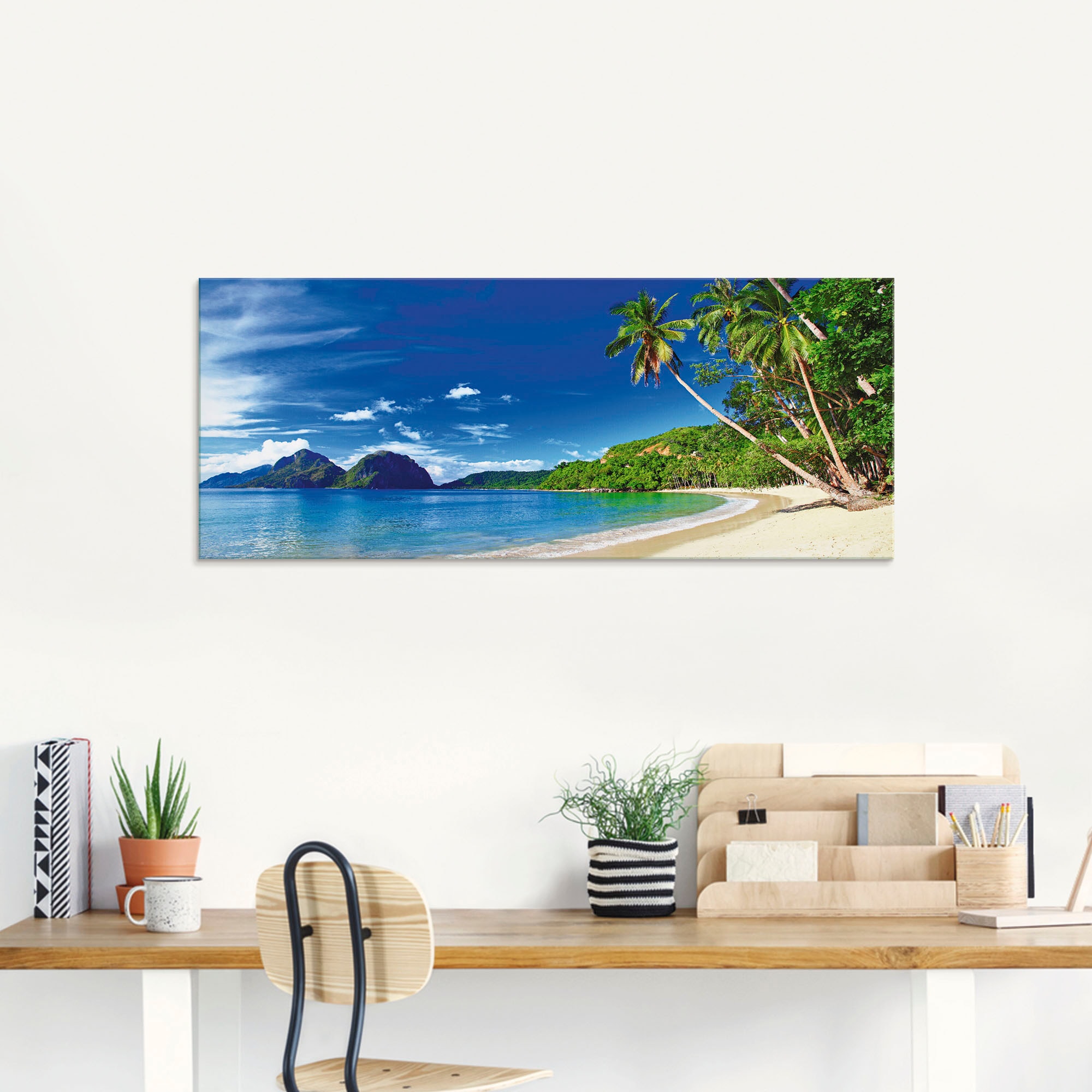 Image of Artland Glasbild "Paradies" Küste 1 Stk. tlg. in verschiedenen Grössen