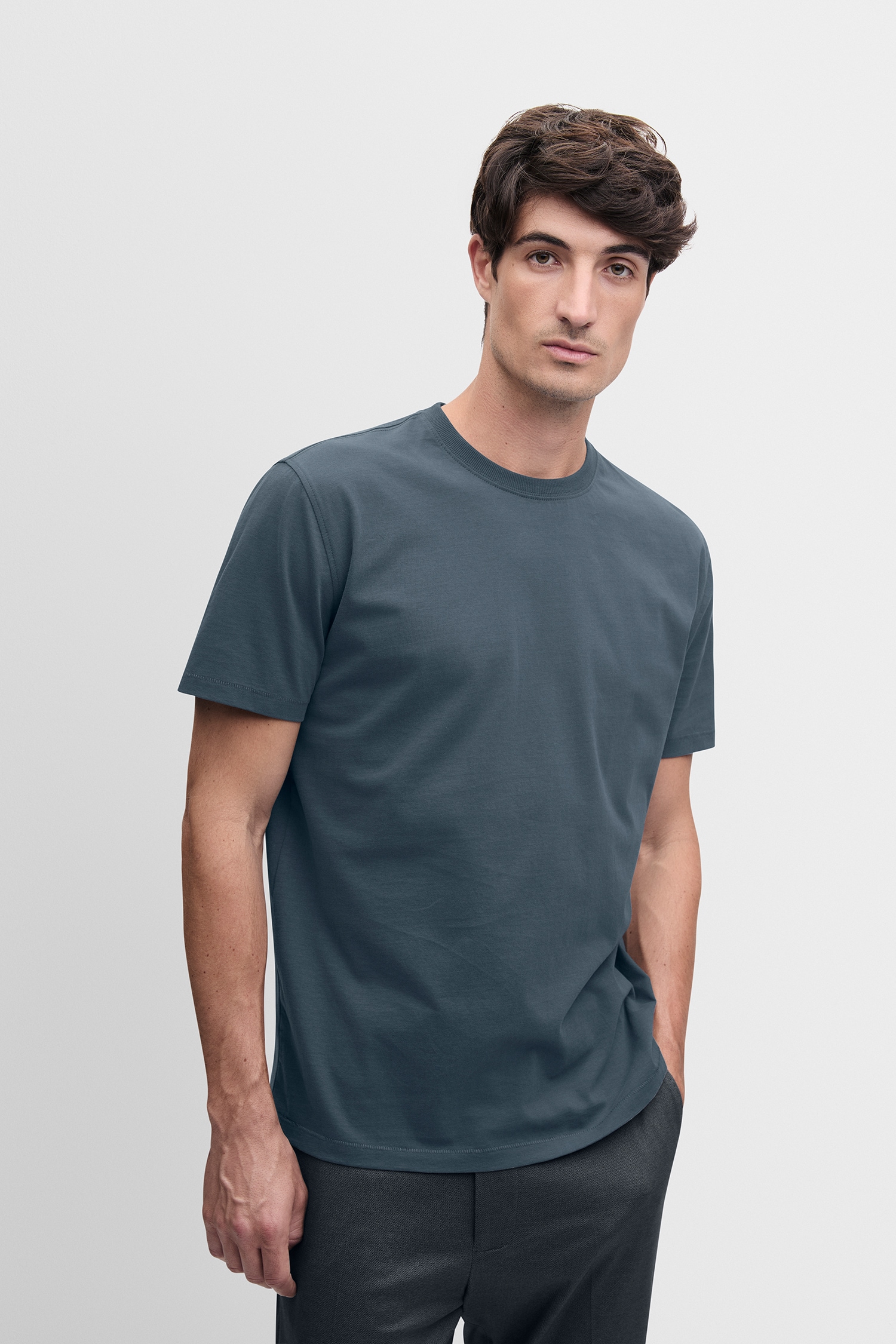 Image of Cinque T-Shirt "CIDANI" Rundhalsausschnitt, Slim Fit, reine Baumwolle