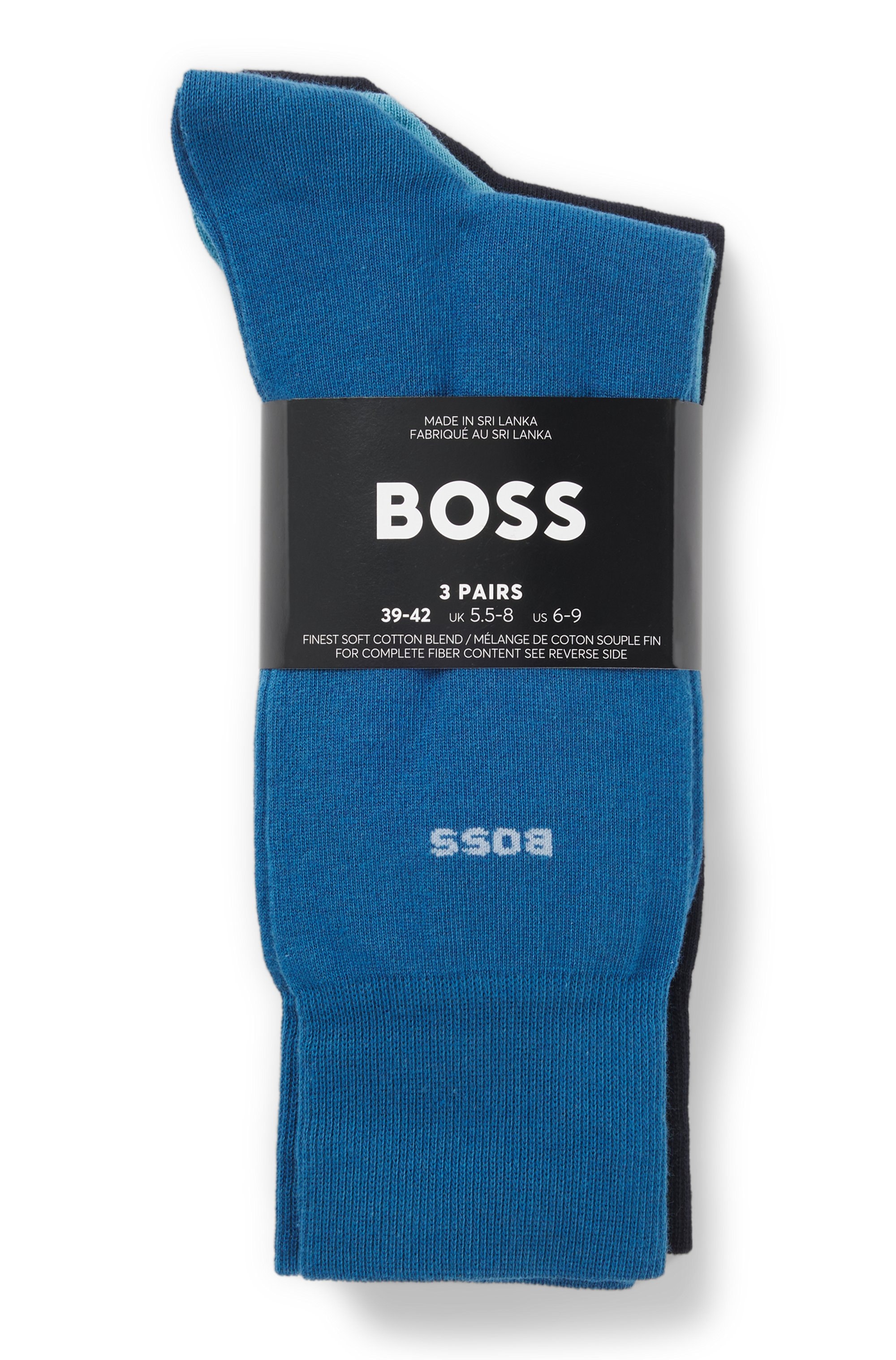 BOSS Businesssocken »3P RS Uni CC« 3 Paar tlg. mittelhoch, verstärkte Zehen- und Fersenpartie