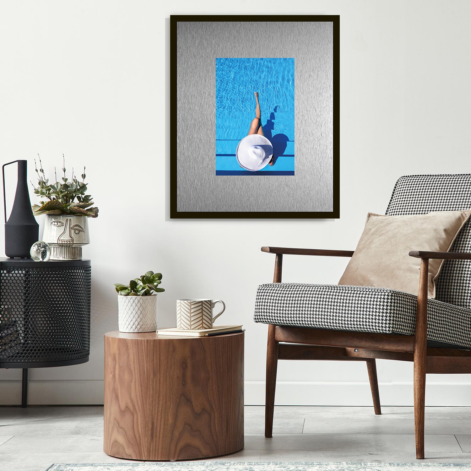 queence Image »Trend Wandbild, Wandkunst, Kunstdruck "Pool"« Eau | Femme | Mode 1 cuis tlg. incl. passe-partout en aluminium de haute qualité et cadre noir