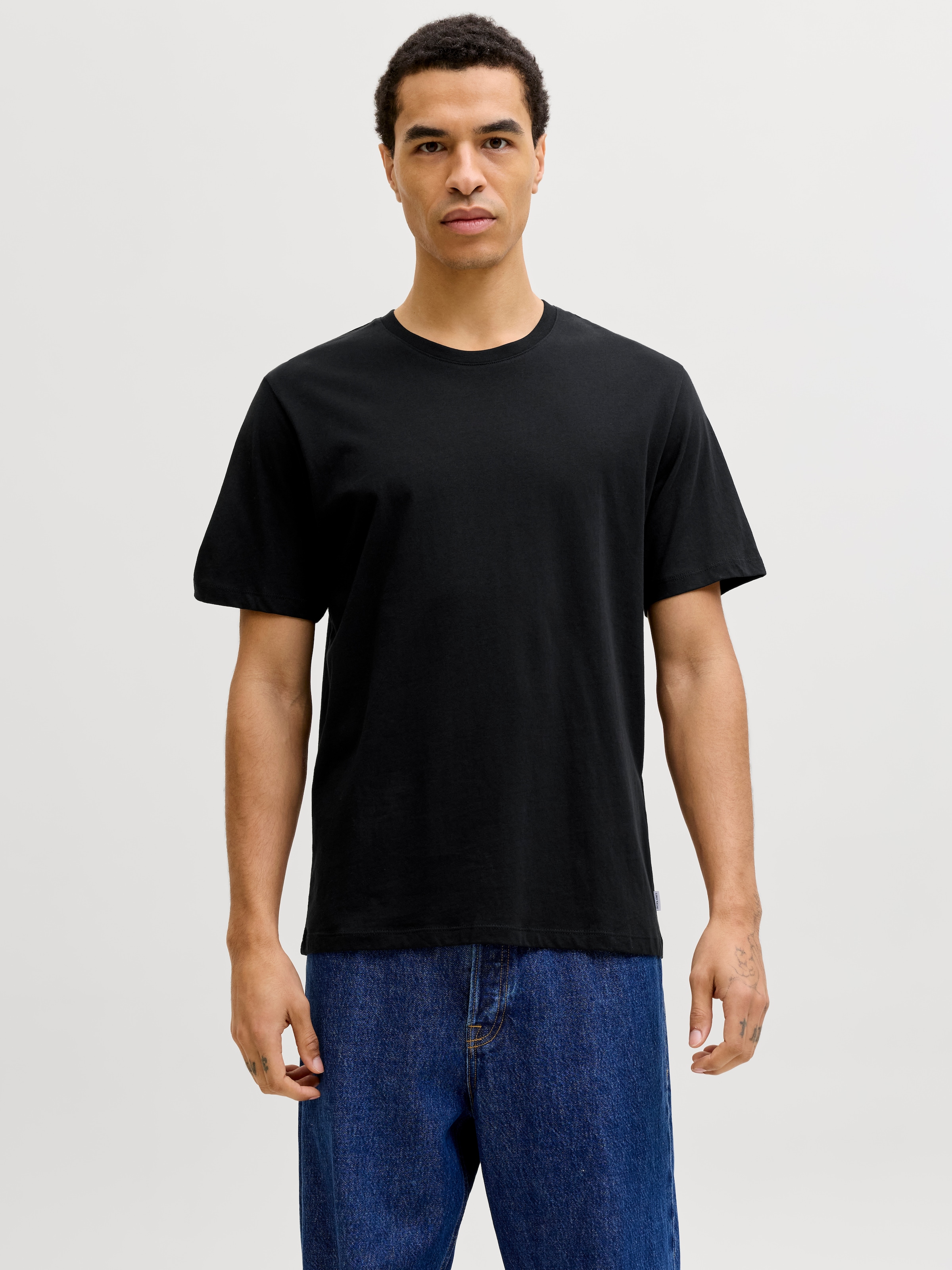 Jack & Jones Shirt à col rond »JJEORGANIC BASIC TEE SS O-NE 3PK MP NOOS« Paquet, 3