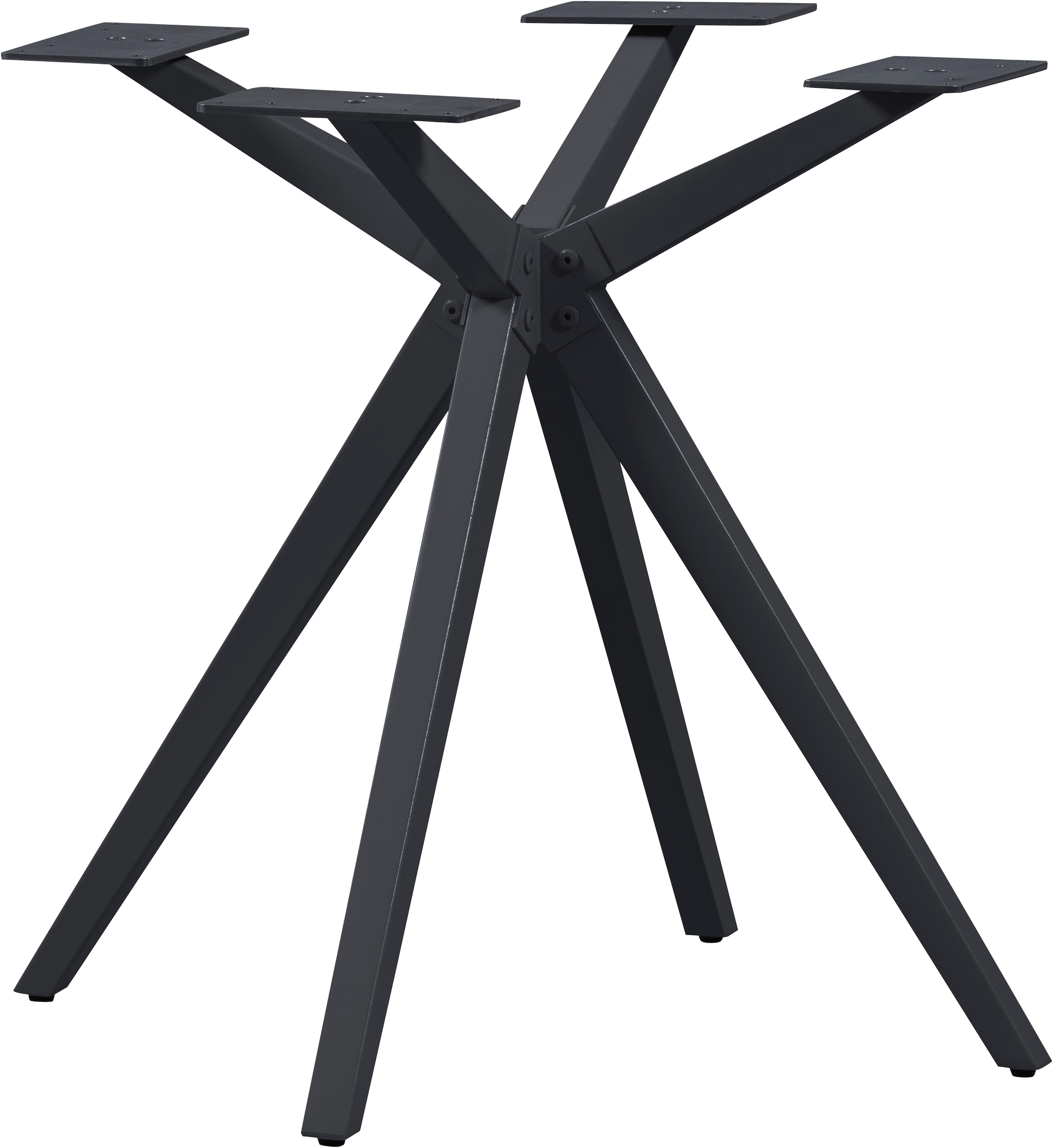 WOOOD Pied de table »Tablo Holland aus Metall mit Pulverbeschichtung Ø 80 x H 72 cm« structure croisée Ø 3,5 cm, capacité de charge 120 kg, facile à monter
