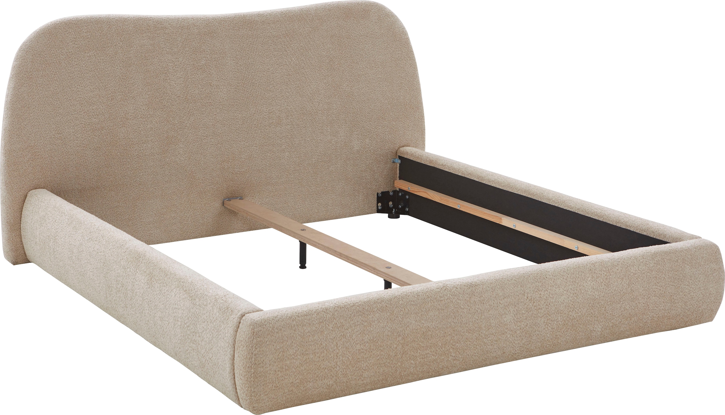ATLANTIC home collection Polsterbett »Sophie« mit oder ohne Stauraum, hochwertiger Bouclé-Bezug