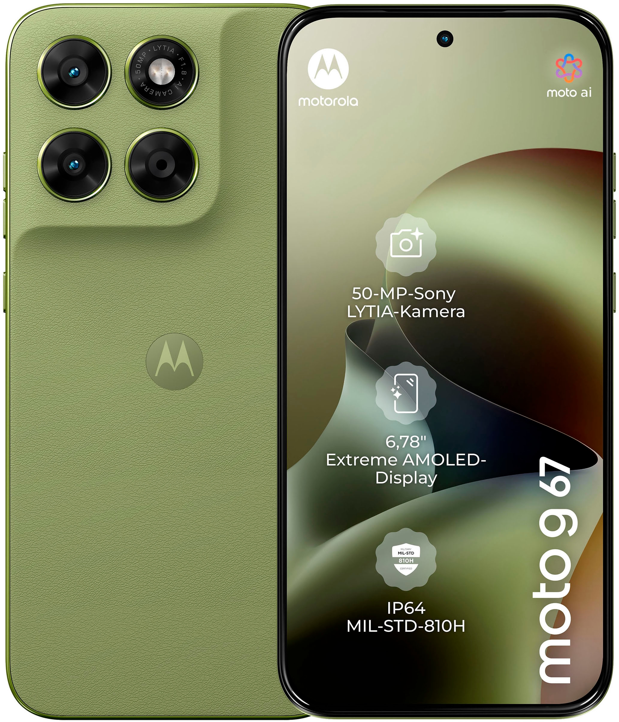 Image of Motorola Smartphone "moto g67" PANTONE Nile