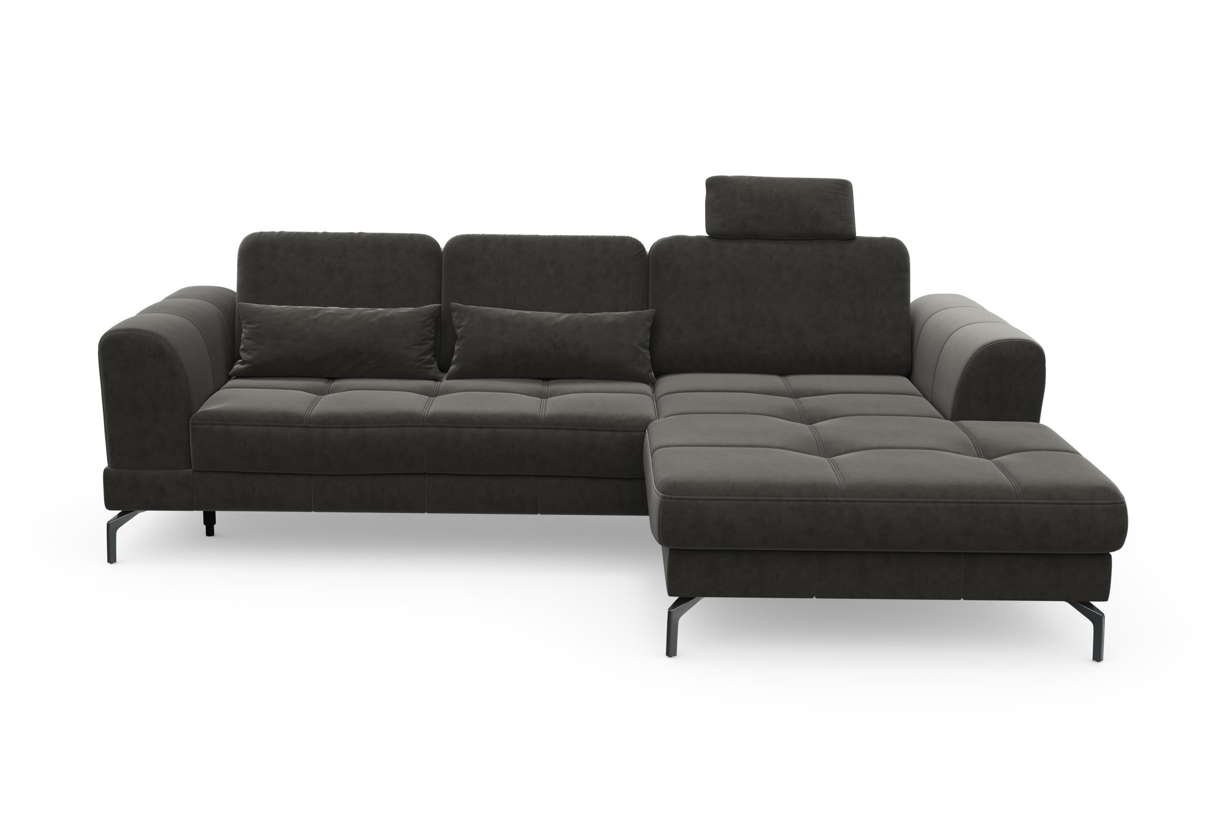 sit&more Ecksofa »Bendigo L-Form« inklusive Sitztiefenverstellung, Bodenfreiheit 15 cm, 2 Fussfarben