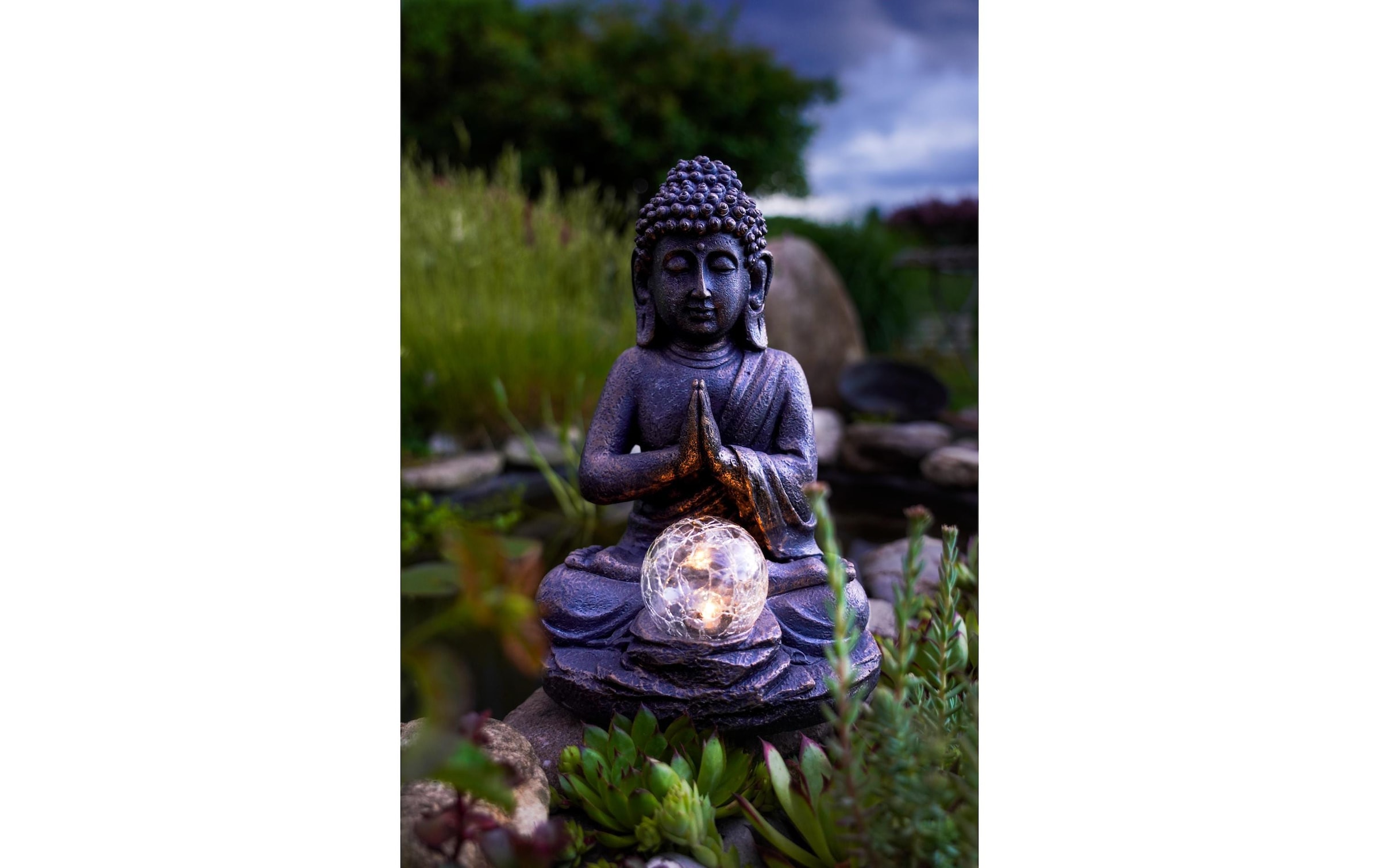 EGLO Lampe de jardin LED »Buddha grau«