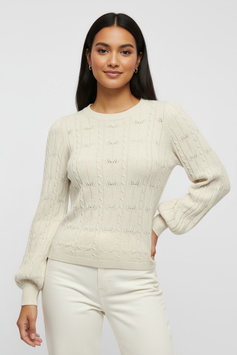 ONLY Pull en tricot »ONLKATIA LS STRUCTURE O-NECK PULL CC KNT«