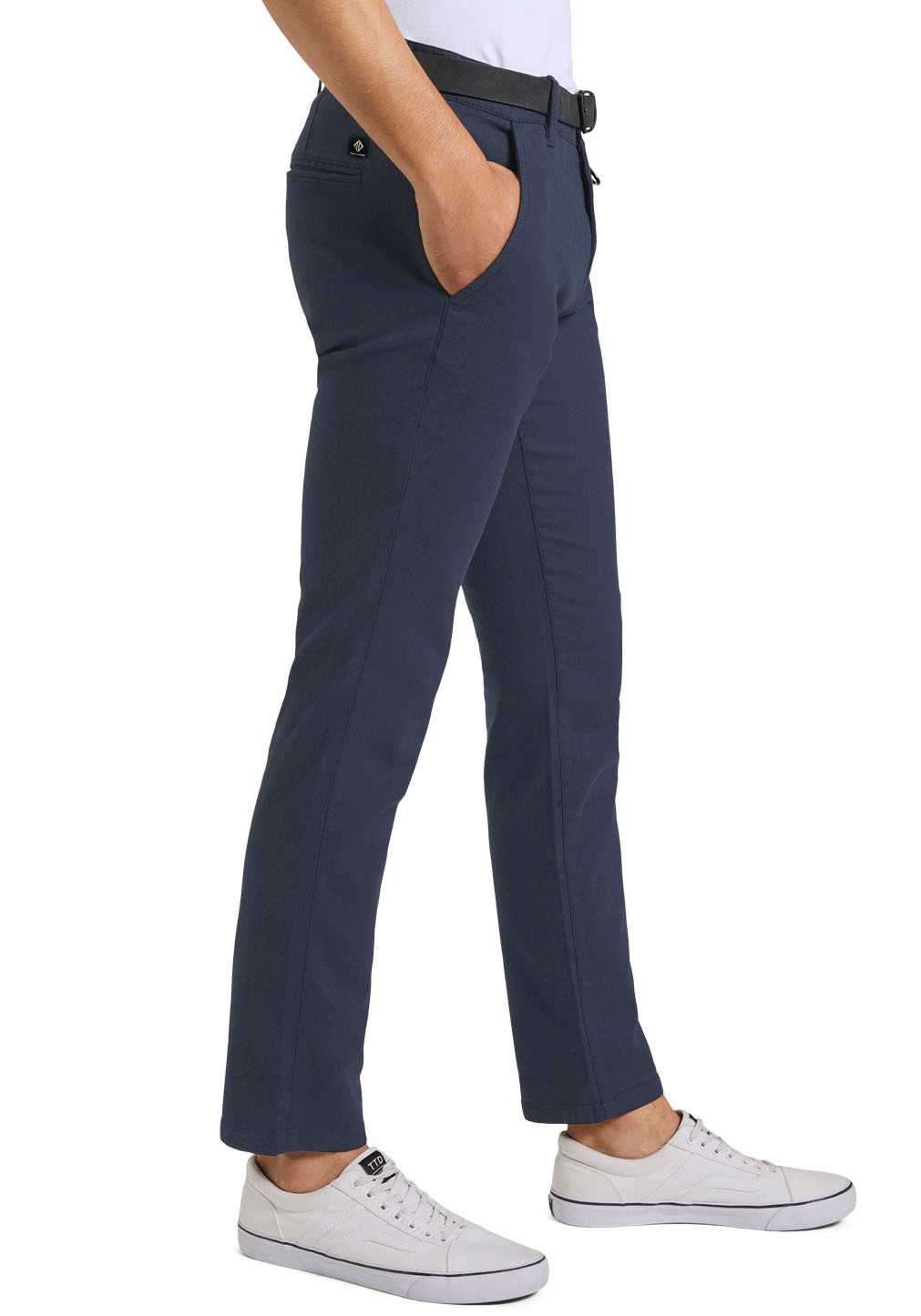 TOM TAILOR Denim Chinohose, mit Gürtel