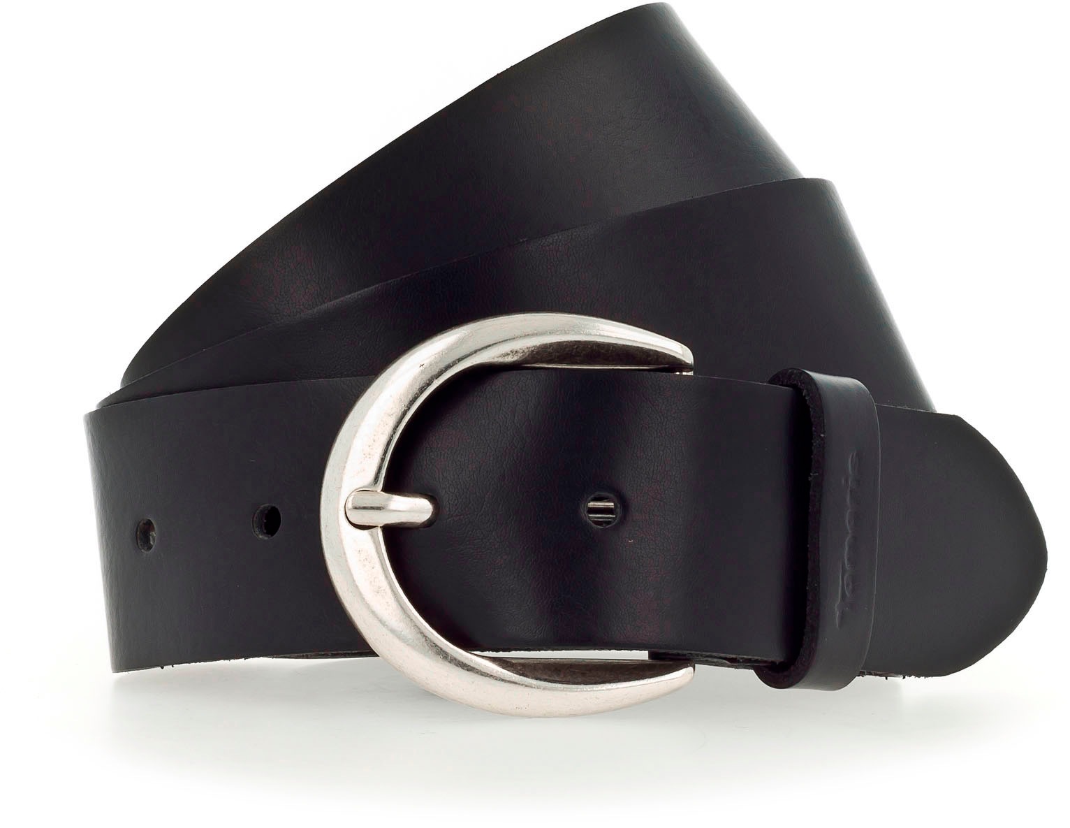Image of Tamaris Ledergürtel "Charlotte Silver" mit Logoschriftzug auf der Gürtelschlaufe, Basic-Style