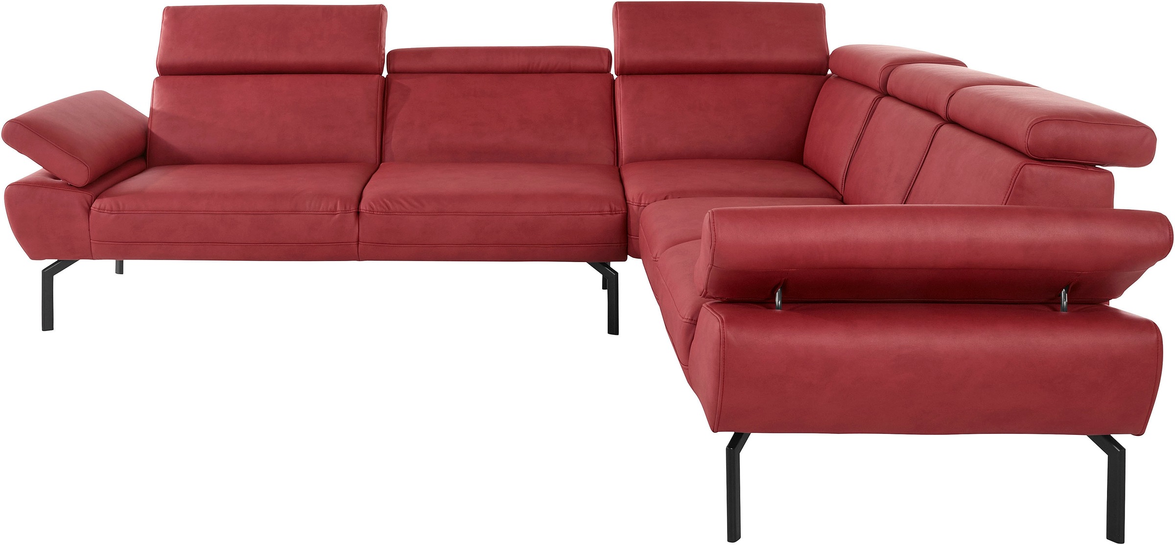 Image of Places of Style Ecksofa »Trapino Luxus«, wahlweise mit Rückenverstellung, incl. Kopf- und Armteilverstellung, Luxus-Microfaser in Lederoptik fühlt sich an wie echtes Leder bei Ackermann Versand Schweiz