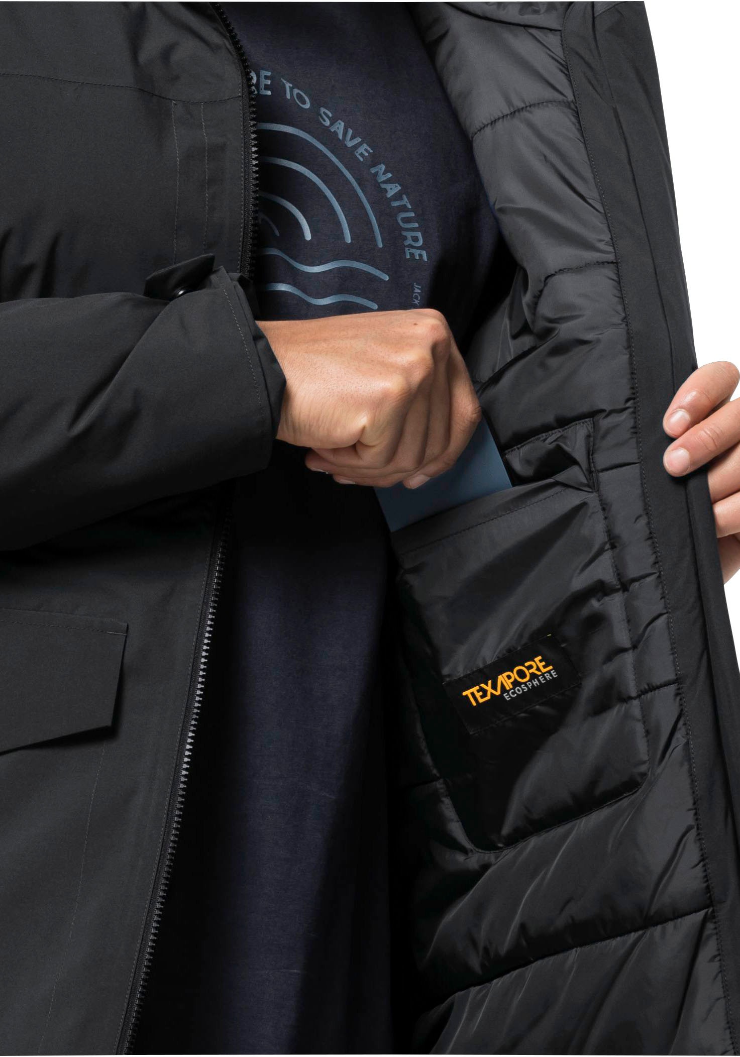 Jack Wolfskin Funktionsparka »KOENIGSBAU«, mit Kapuze, Wärmend, winddicht, Übergangsjacke
