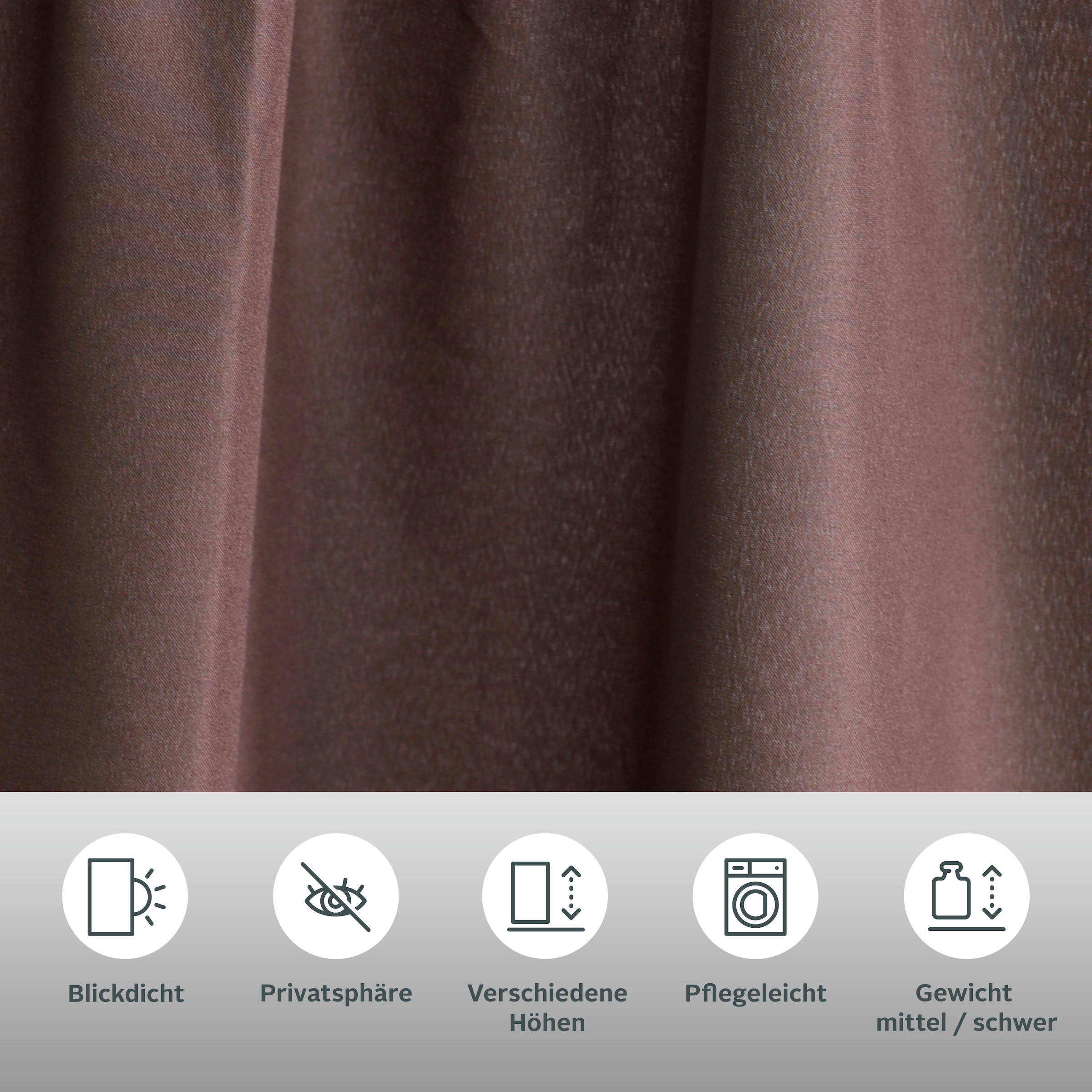 Bruno Banani Rideau »Lagan« Bande volante 2 cuis tlg. 2-er Set, gewebt, Microfaser, versch. Grössen, einfarbig, Bestseller