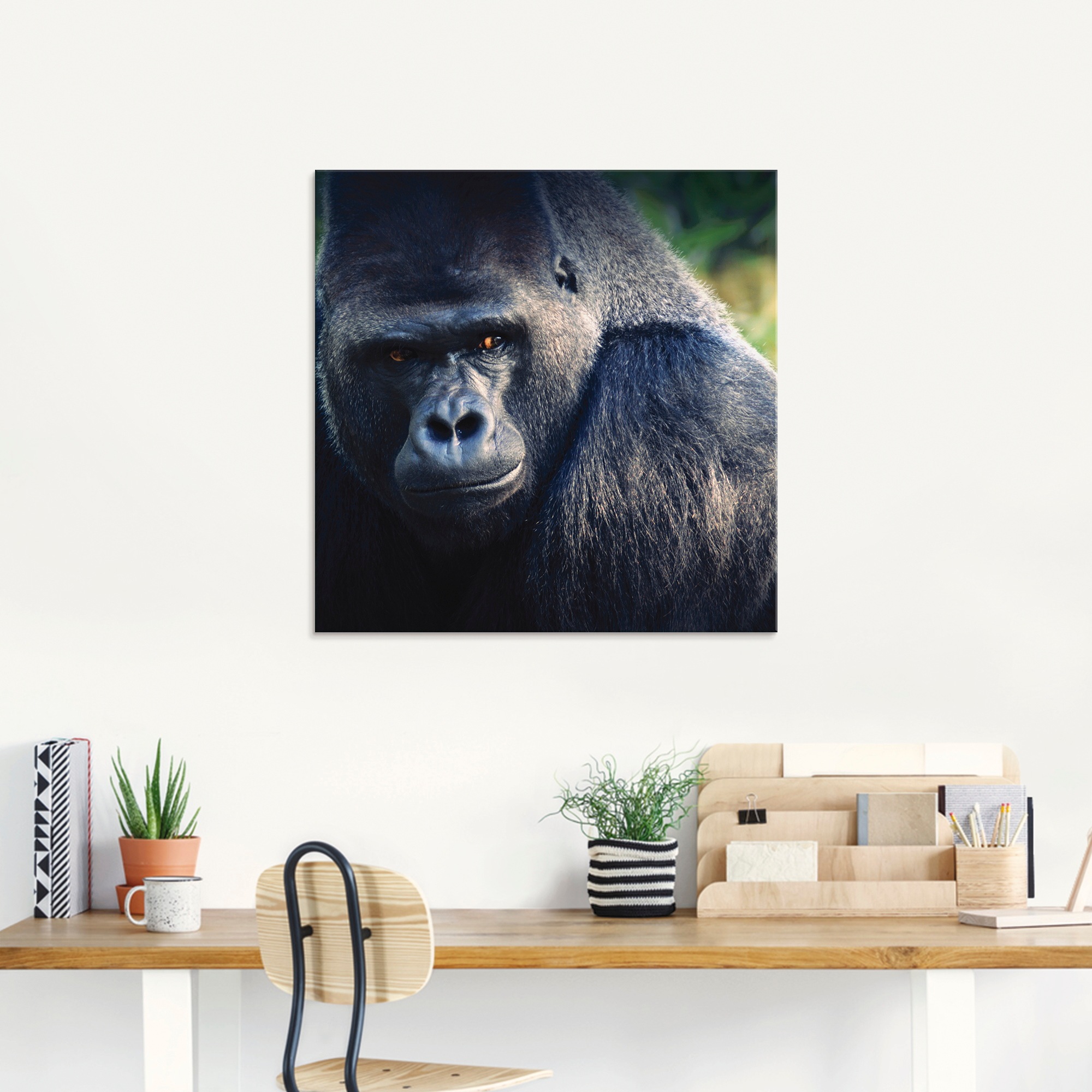 Artland Glasbild »Gorilla«, Wildtiere, (1 St.), in verschiedenen Grössen