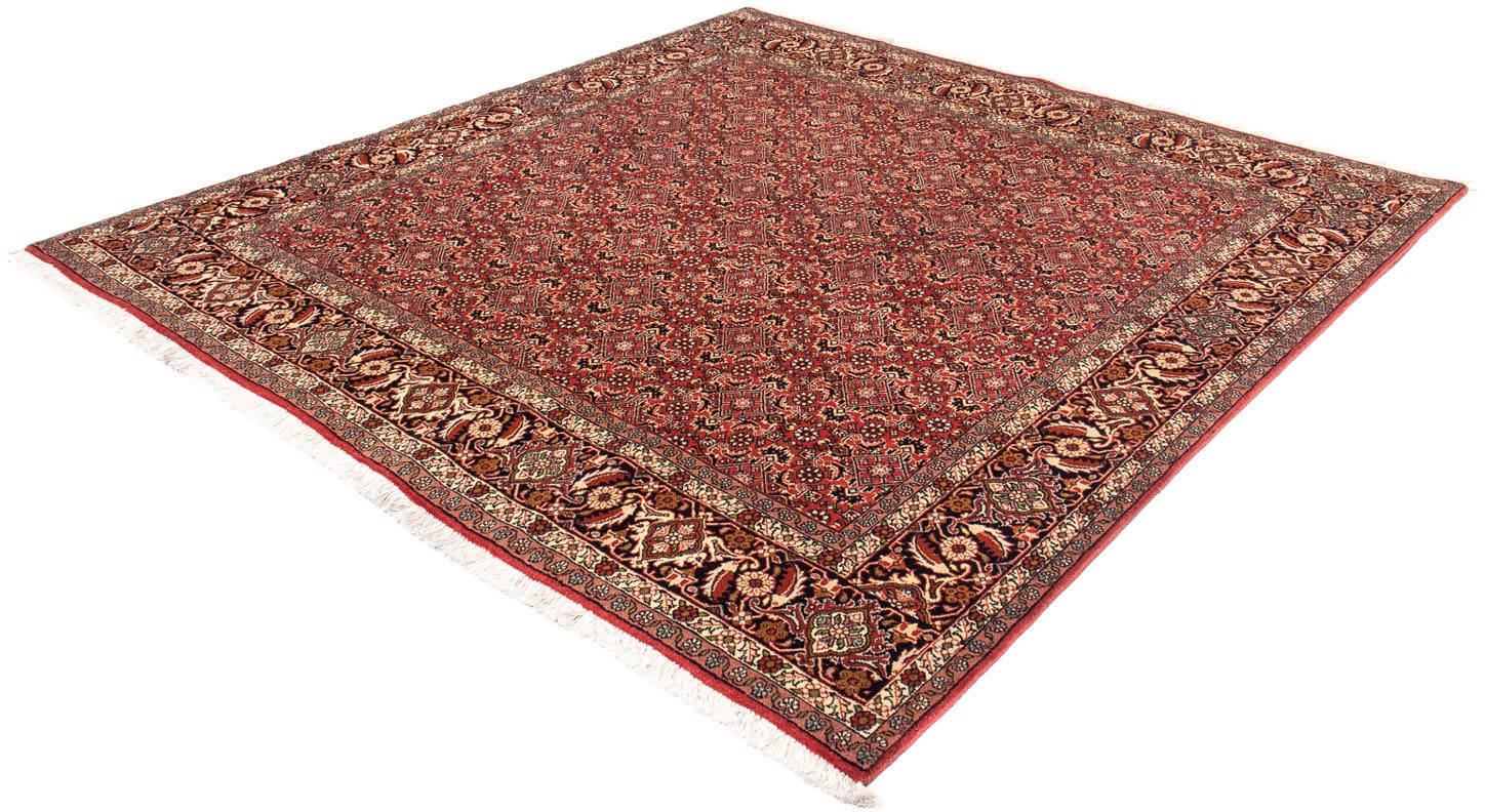 Image of morgenland Orientteppich »Perser - Bidjar quadratisch - 201 x 200 cm - hellrot«, quadratisch, 15 mm Höhe, Wohnzimmer, Handgeknüpft, Einzelstück mit Zertifikat bei Ackermann Versand Schweiz