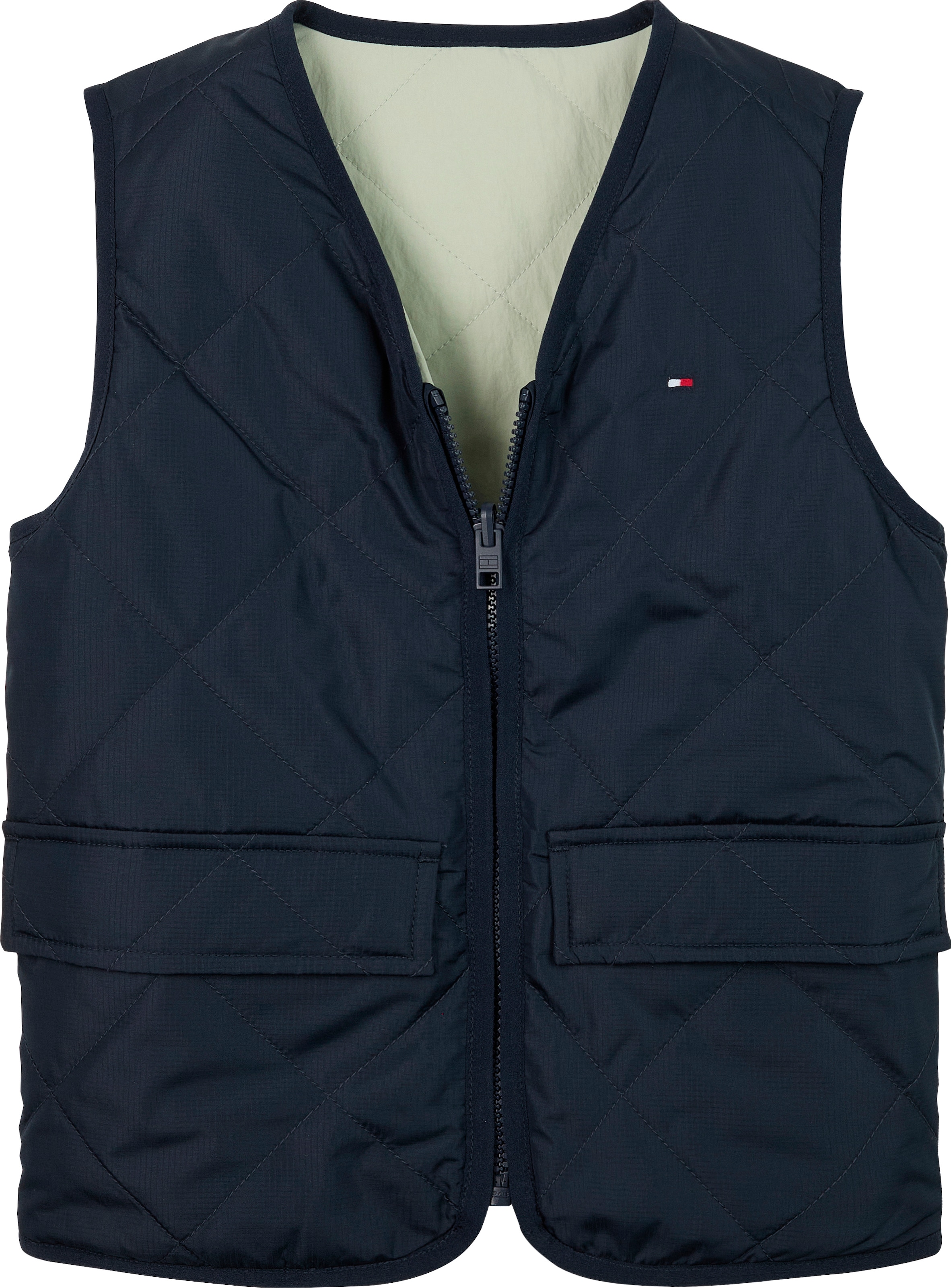 Tommy Hilfiger Wendeweste »REV MIX MEDIA QUILTED VEST«, für Kinder bis 16 Jahre, mit grossen Taschen