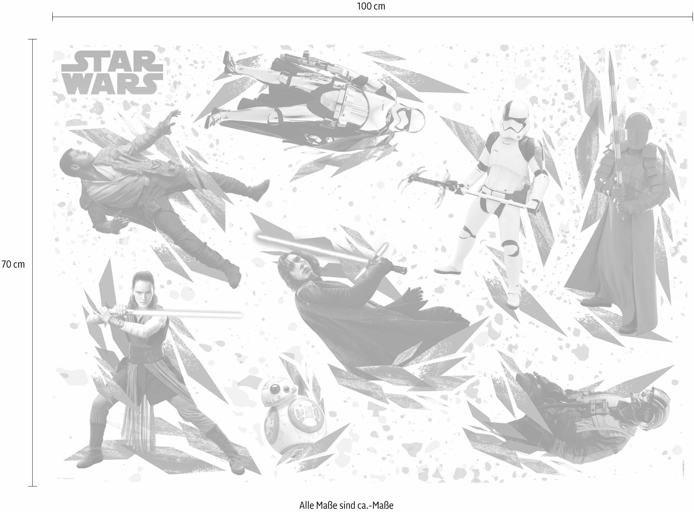 Komar Wandtattoo »Star Wars The Last Jedi«, 100x70 cm (Breite x Höhe), selbstklebendes  Wandtattoo Découvrir sur