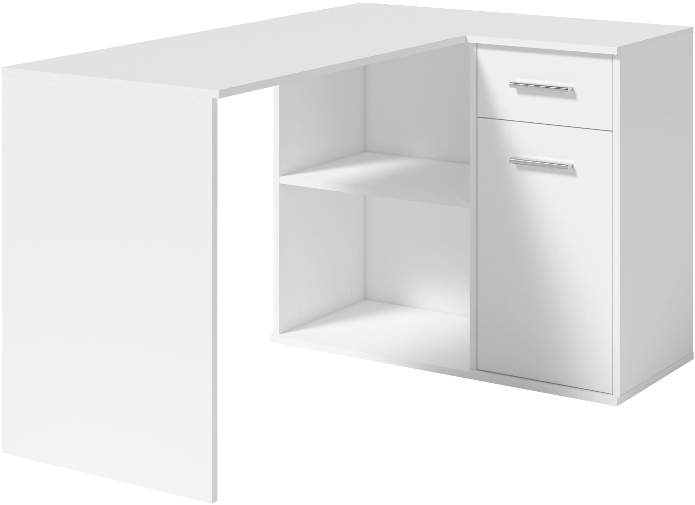 Home affaire Eckschreibtisch »Macon« Computertisch mit vielen Stauraummöglichkeiten, Breite 130 x 93 cm