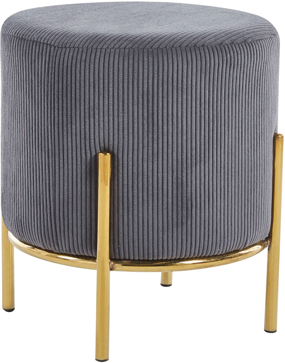 SalesFever Polsterhocker, mit Design-Gestell aus goldfarbenem Metall