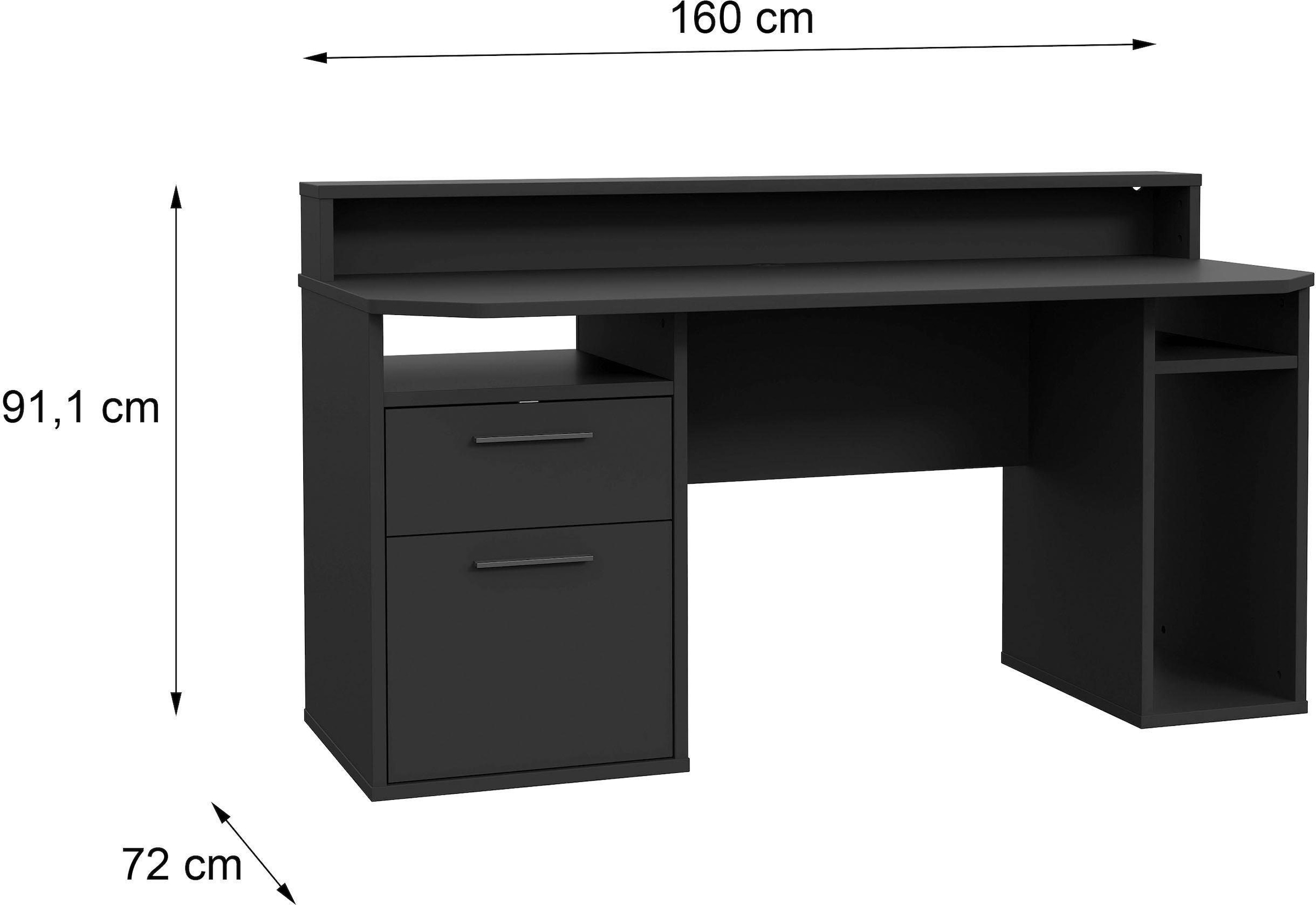 FORTE Gamingtisch »Tezaur« wahlweise mit RGB-Beleuchtung