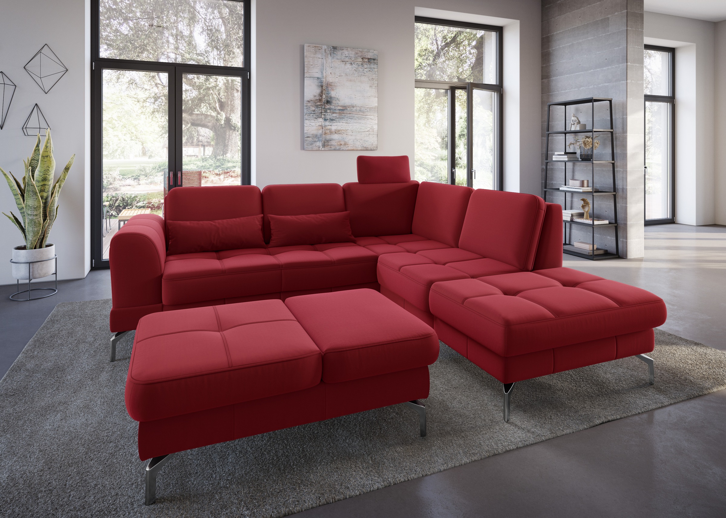 sit&more Hocker »Bendigo«, mit Klappfunktion, Bodenfreiheit 15 cm, wahlweise in 2 Fussfarben