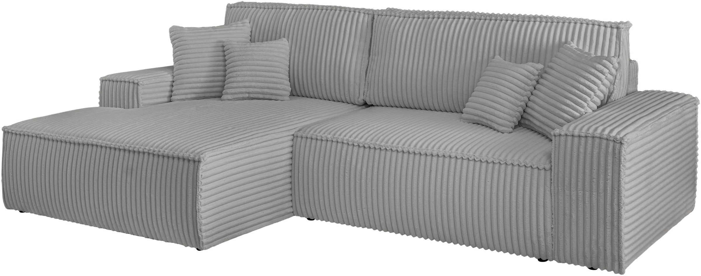 GOODproduct Ecksofa »FINNLEY, Schlafsofa 257 cm - OTTO. Verlässliche Qualität.« verfügbar in den Stoffqualitäten Bouclé, Struktur fein und Mega Cord