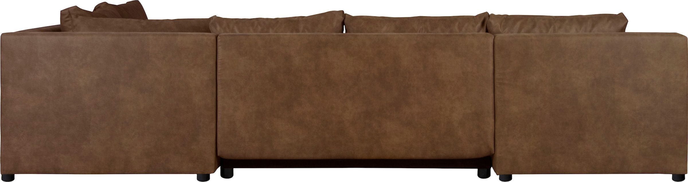 Home affaire Wohnlandschaft »Acra U-Form« mit Bettfunktion und Bettkasten, in Mattenoptik