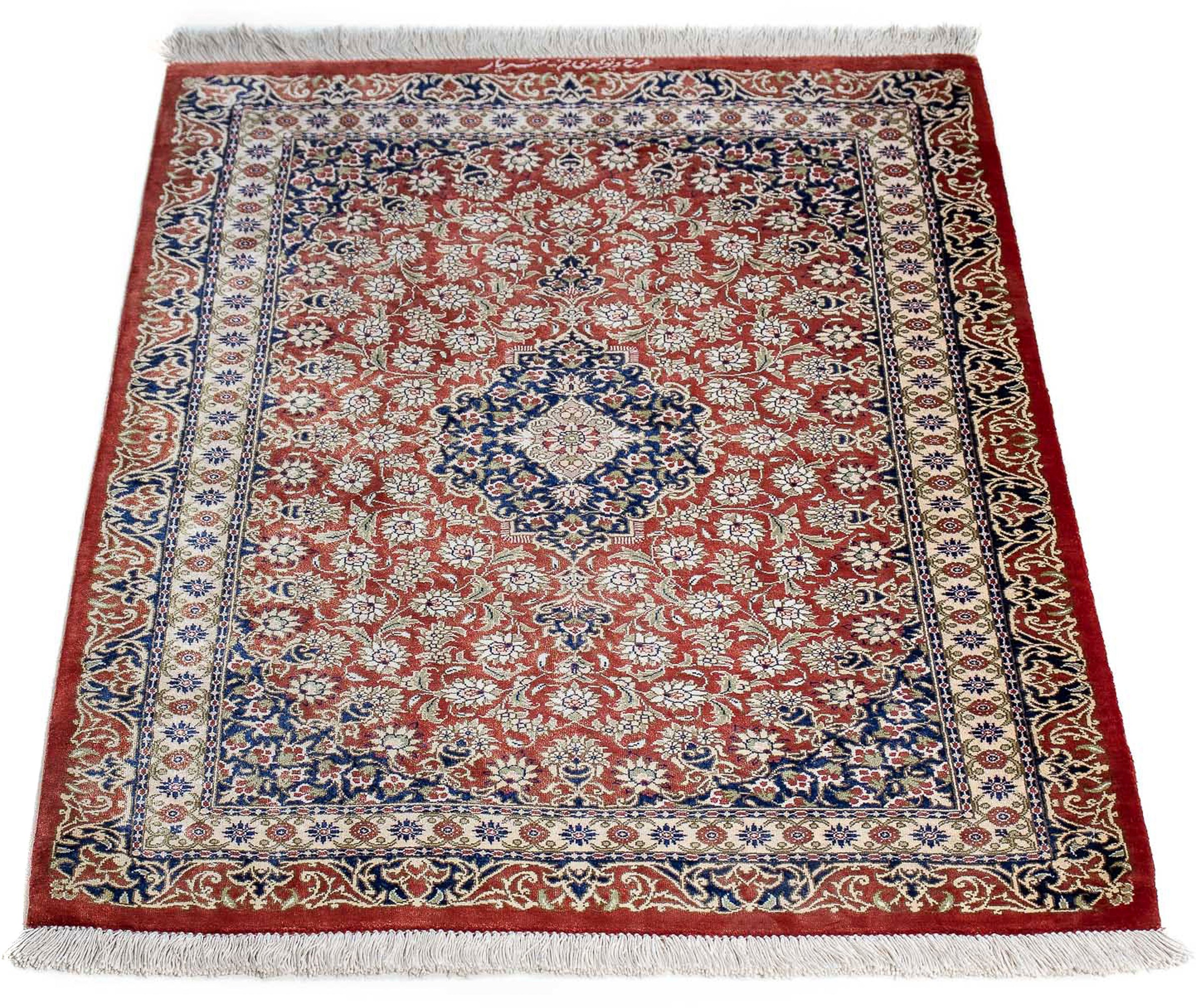Image of morgenland Orientteppich »Perser - Ghom - 86 x 60 cm - rost«, rechteckig, 10 mm Höhe, Wohnzimmer, Handgeknüpft, Einzelstück mit Zertifikat bei Ackermann Versand Schweiz