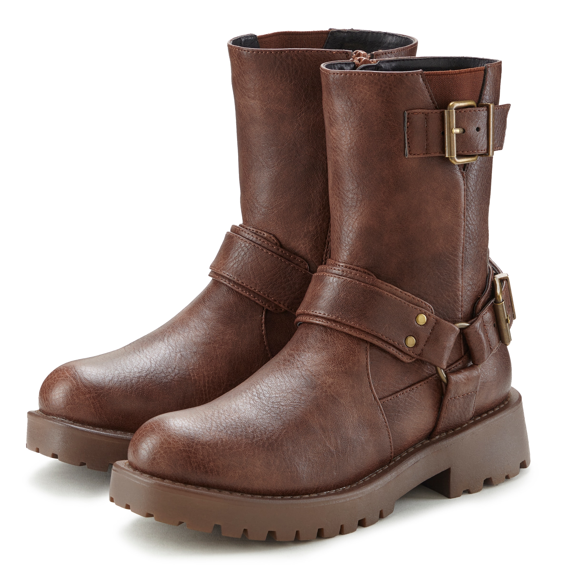 Image of LASCANA Bikerboots mit trendigen Zierschnallen, Stiefel, Stiefelette
