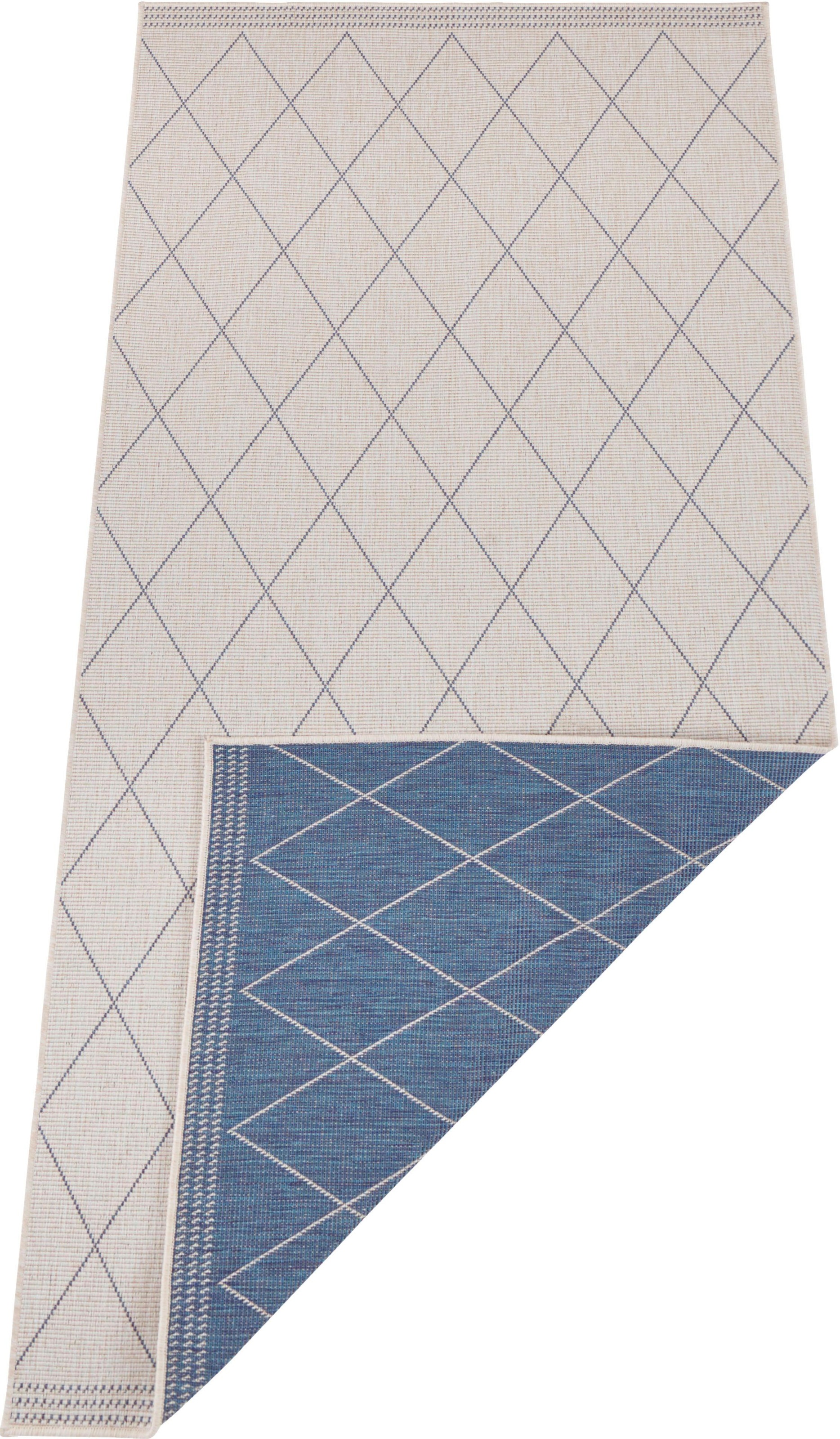 Image of freundin Home Collection Läufer »Daisy«, rechteckig, 5 mm Höhe, Flachgewebe WendbarIn und Outdoor geeignet, Rauten Design, Wohnzimmer, Balkon, Terrasse, Pflegeleicht bei Ackermann Versand Schweiz