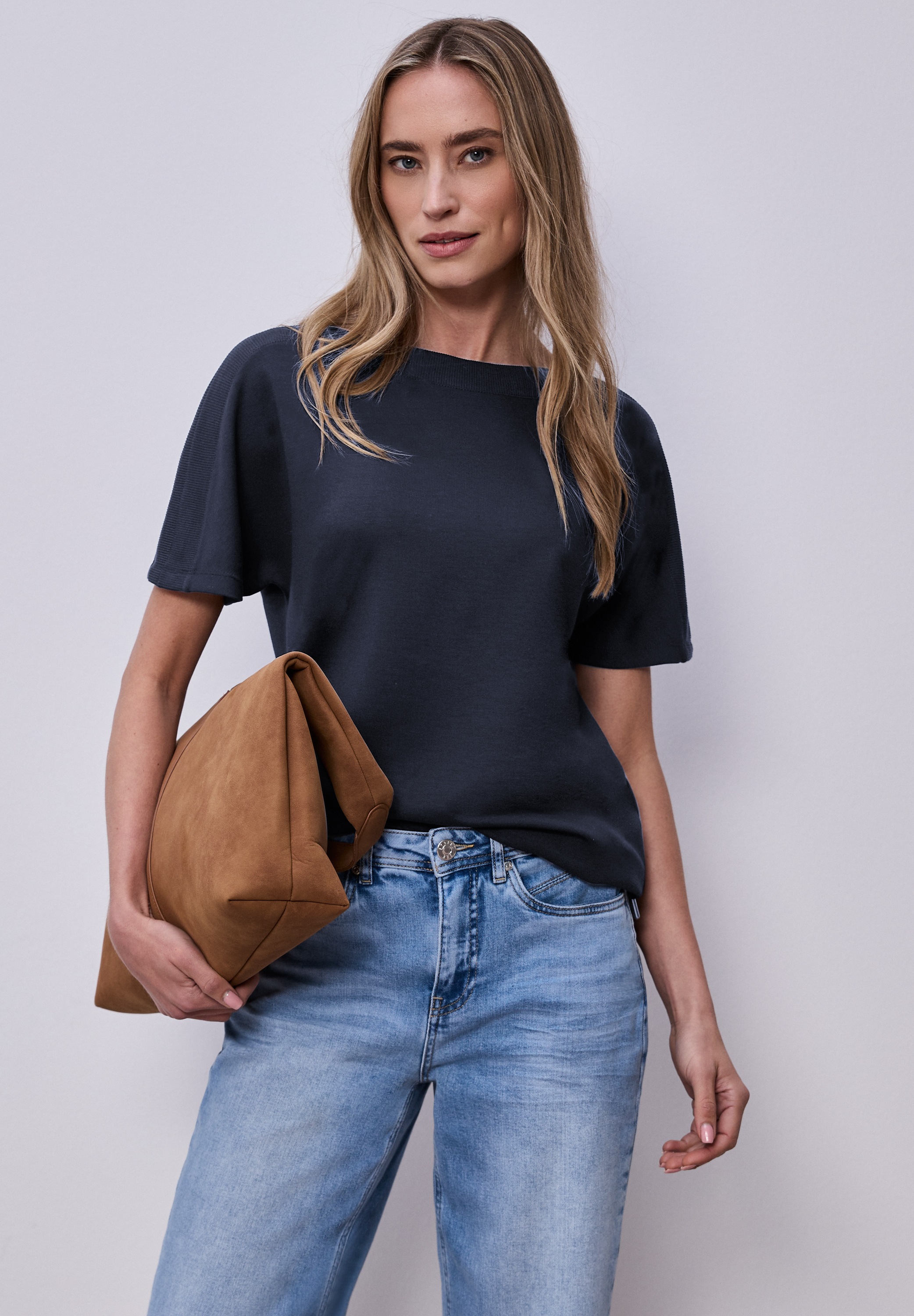 Image of STREET ONE Kurzarmshirt mit elastischem Bund