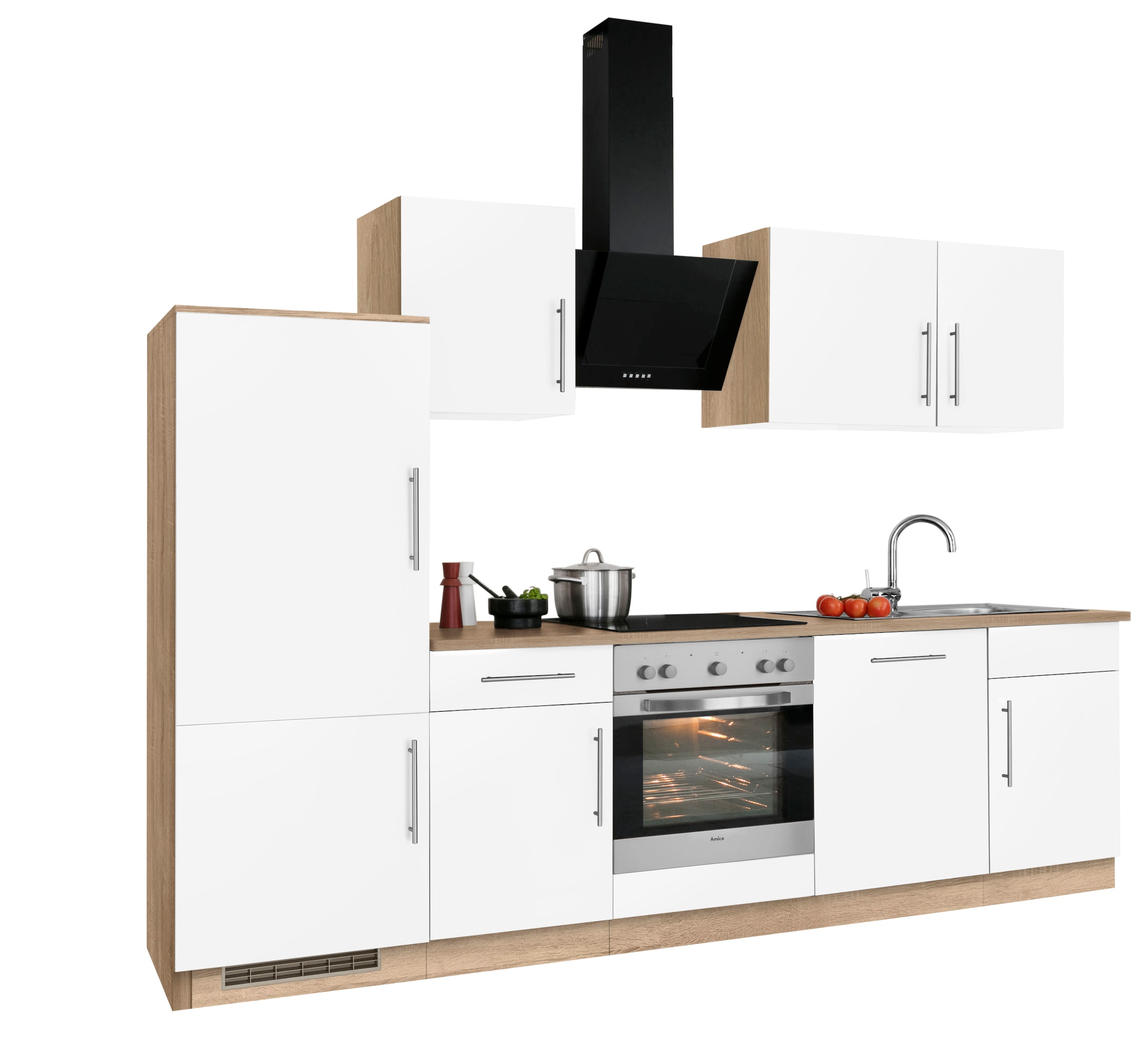 wiho Küchen Küchenzeile "Cali" ohne E-Geräte, Breite 280 cm
