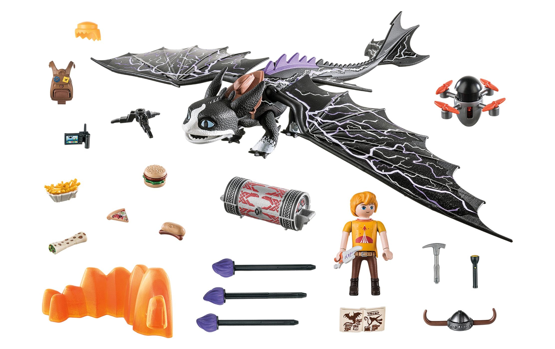Playmobil® Spielbausteine »Dragons The Nine Realms – Thunder & Tom 71081«, (39 St.)