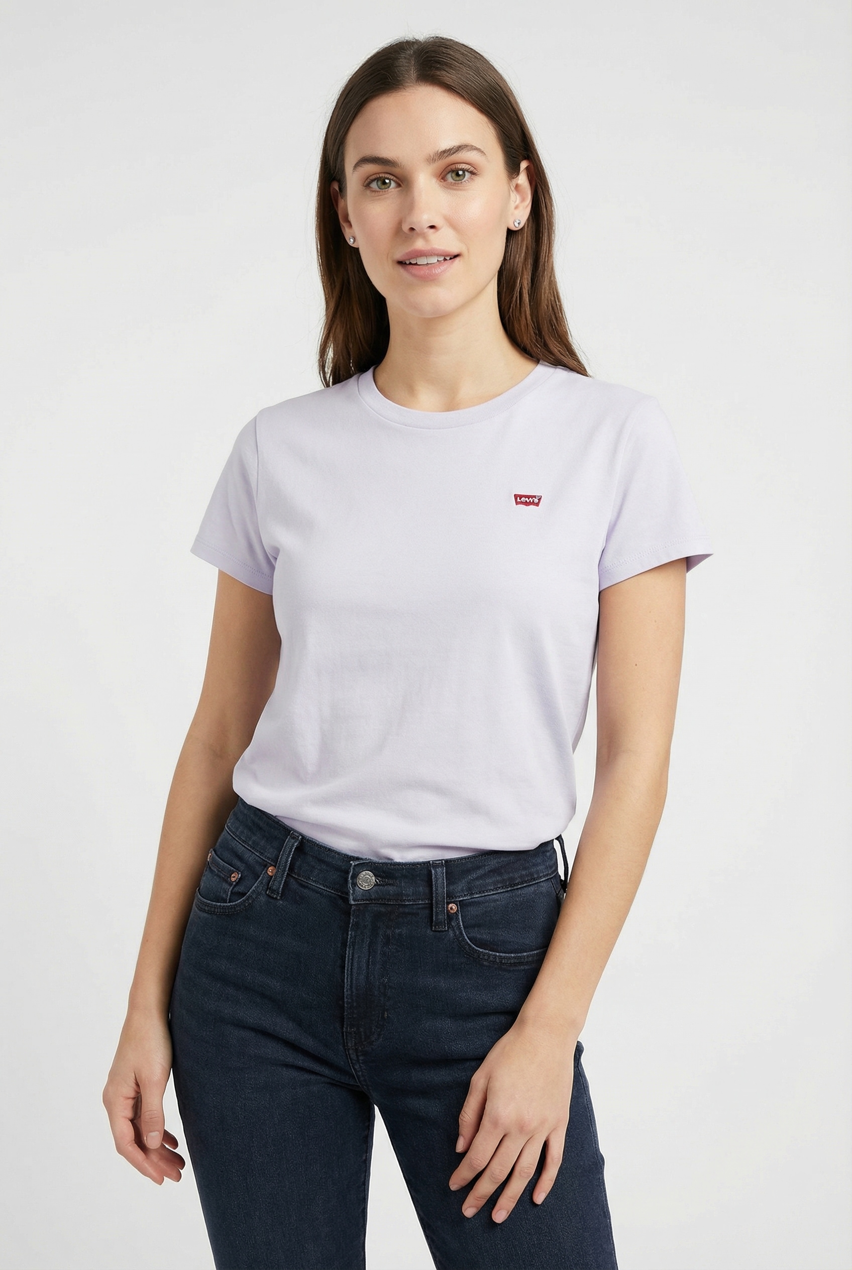 Image of Levis Plus T-Shirt "PL THE PERFECT" mit Logo-Stickerei