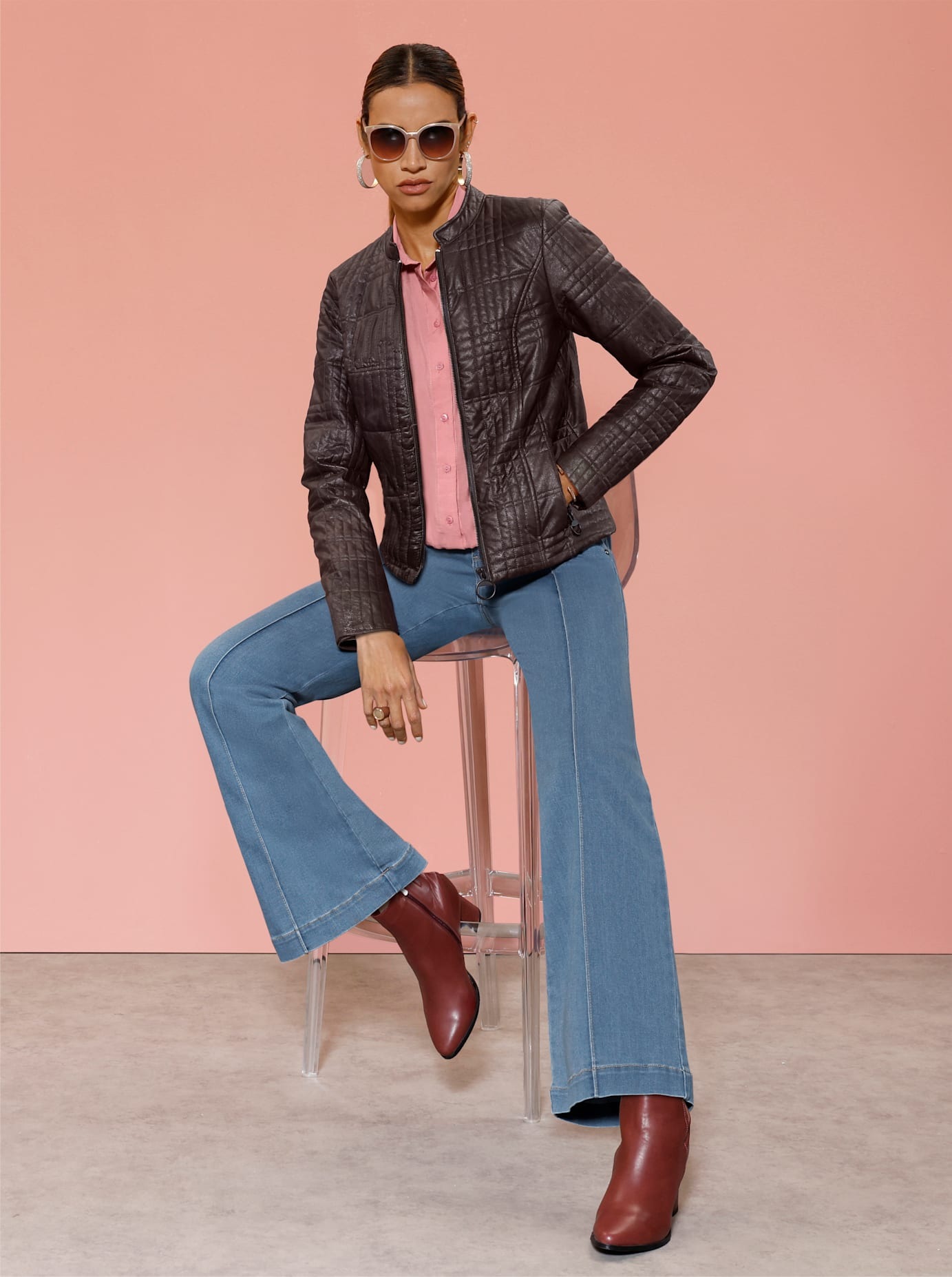 Image of Mainpol Jackenblazer "Lederimitat-Blazer"